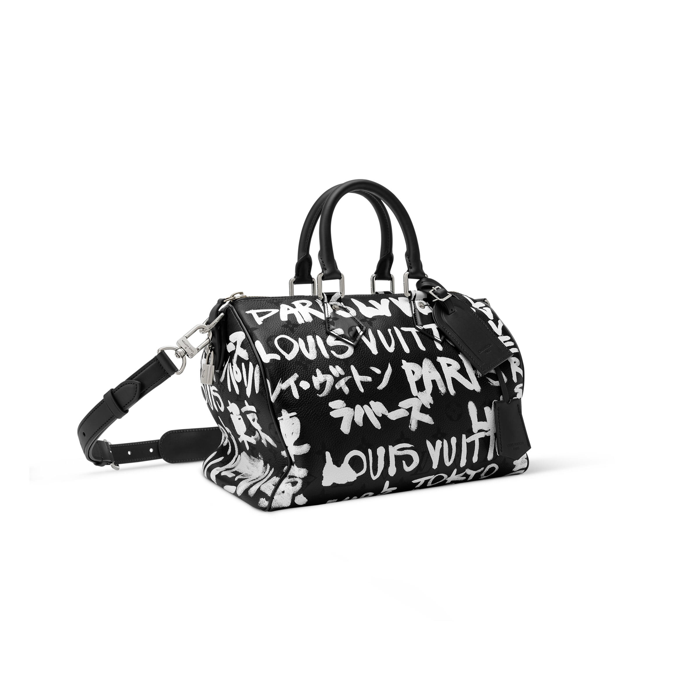 LV MASTER SPEEDY P9 Bandoulière 30 SCRIBBLE Handbag M26175(32*22.5*18cm)
