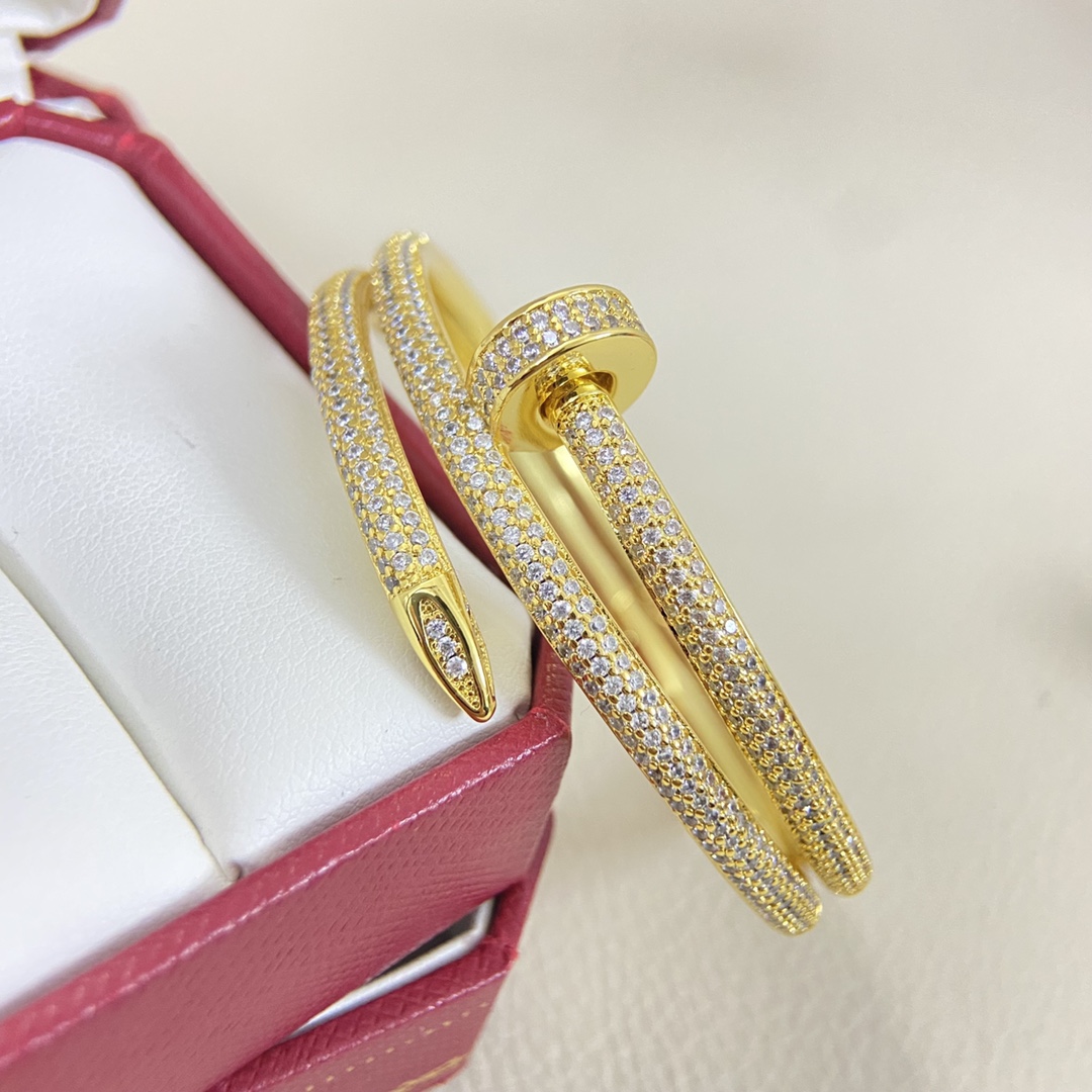 CARTIER JUSTE YELLOW GOLD UN CLOU BRACELET N6708617