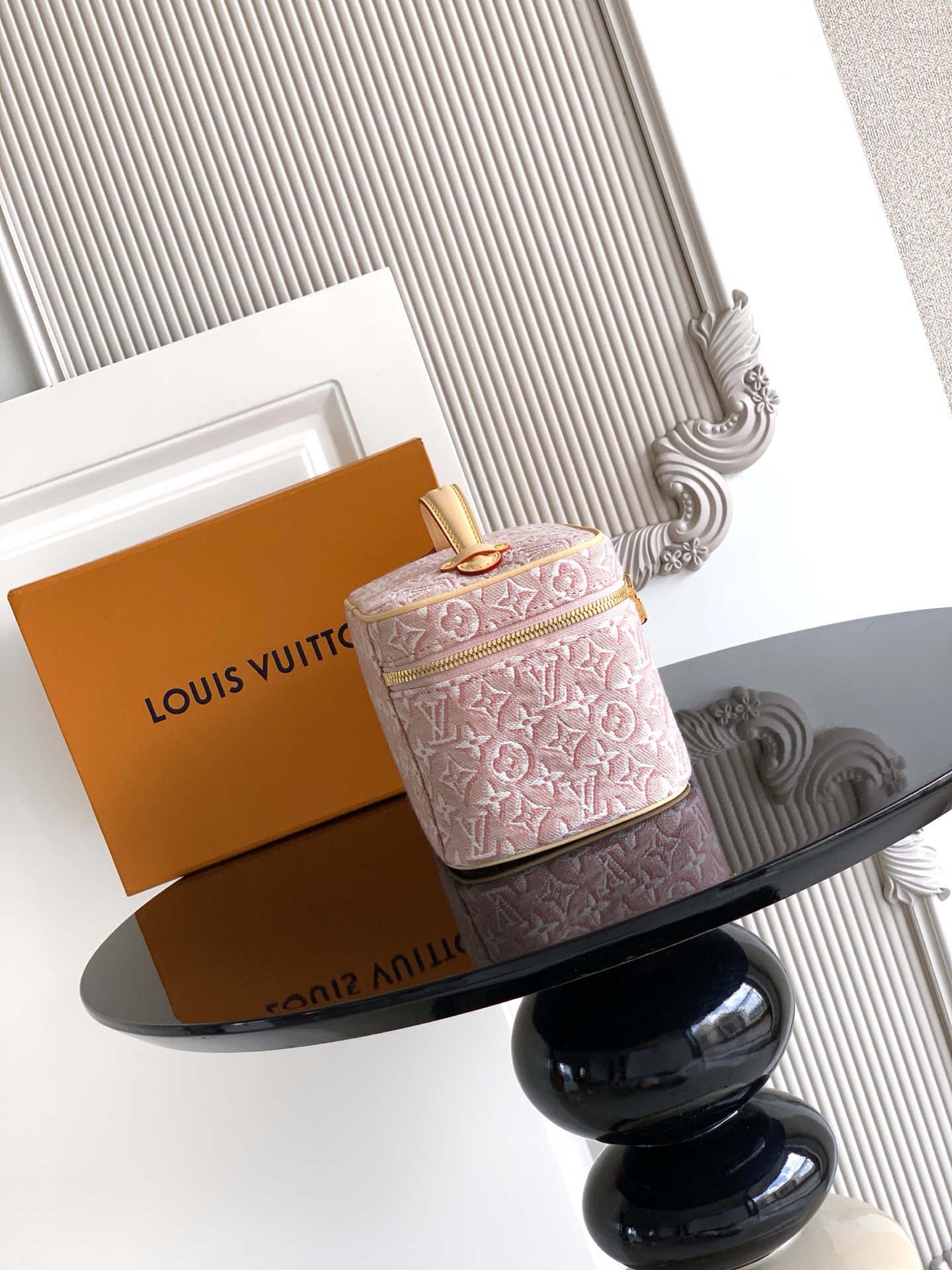 Louis Vuitton Nice Mini Vanity Case Pink Denim Monogram M24098(17*13*11cm) - Image 3