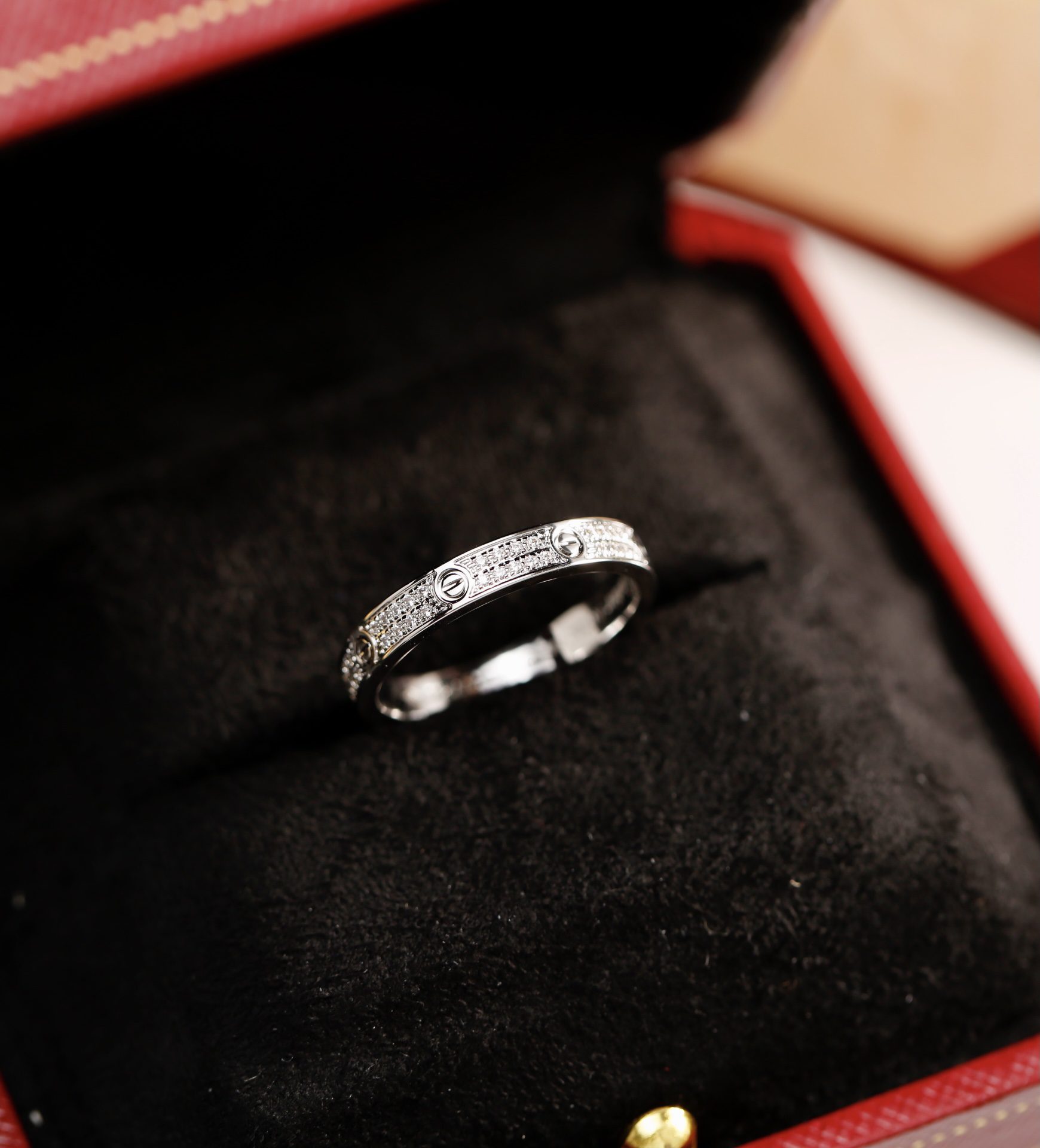 Cartier LOVE Rings Mini Model Paved - Image 7