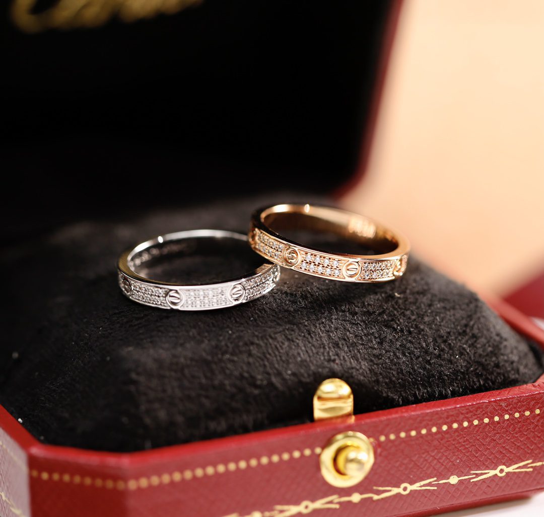 Cartier LOVE Rings Mini Model Paved - Image 6