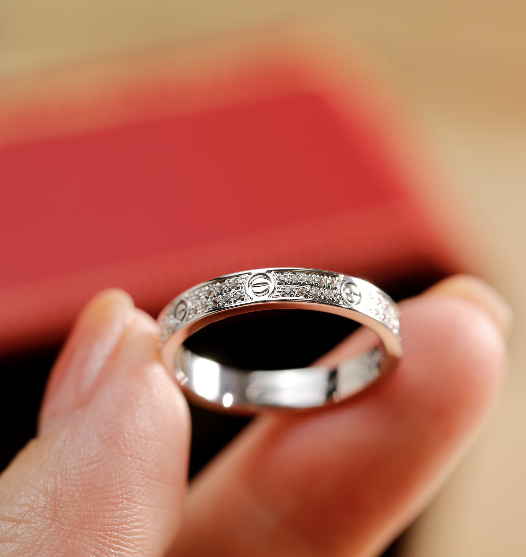 Cartier LOVE Rings Mini Model Paved - Image 5