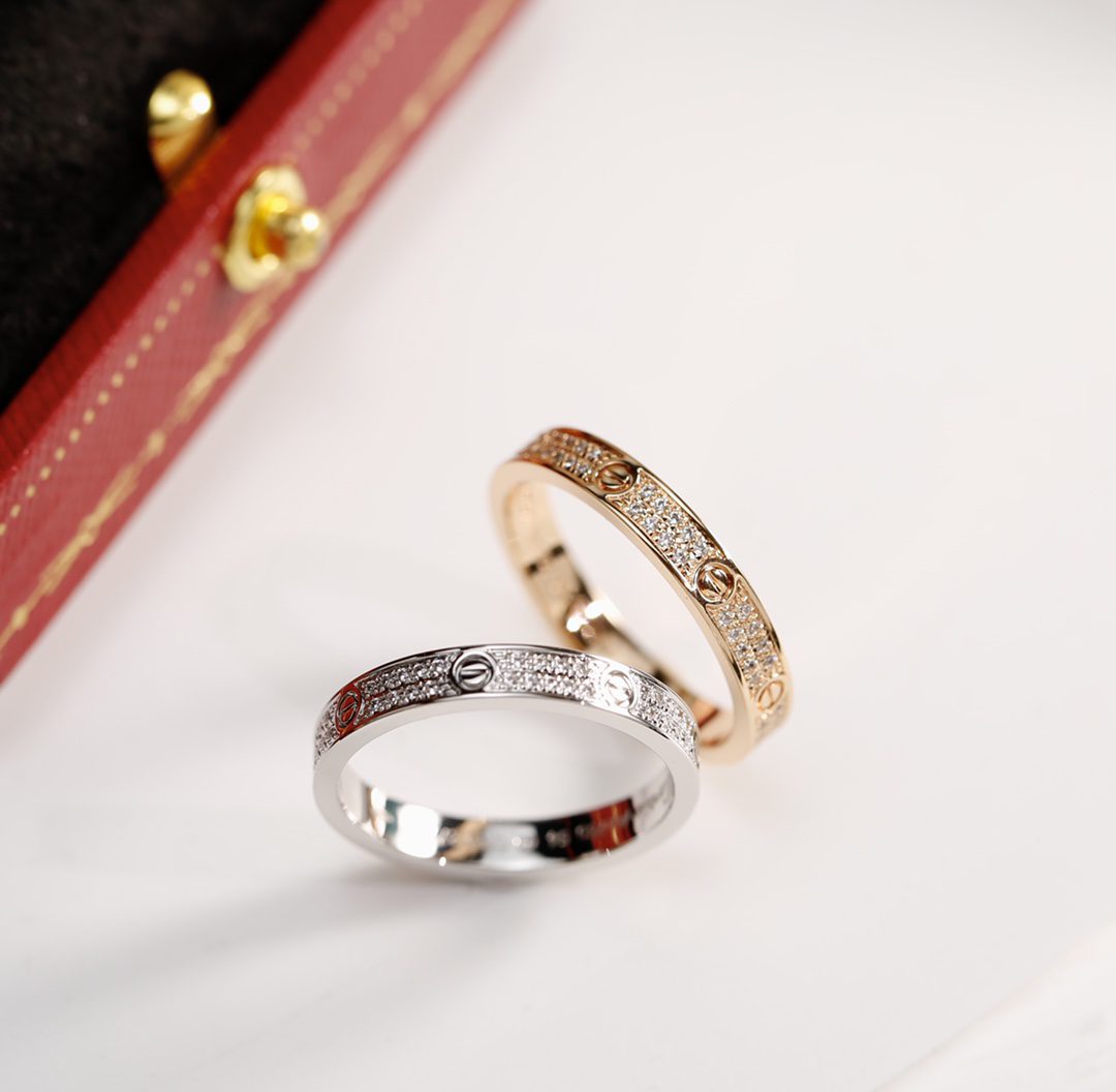 Cartier LOVE Rings Mini Model Paved - Image 2