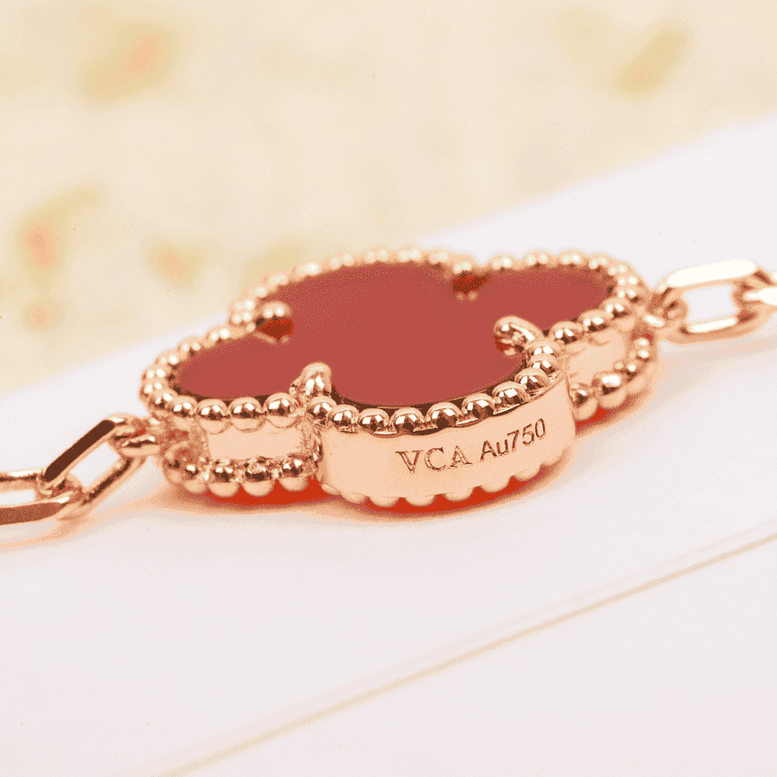 Van Cleef & Arpels VCA alhambra Bracelet Carnelian - Image 4