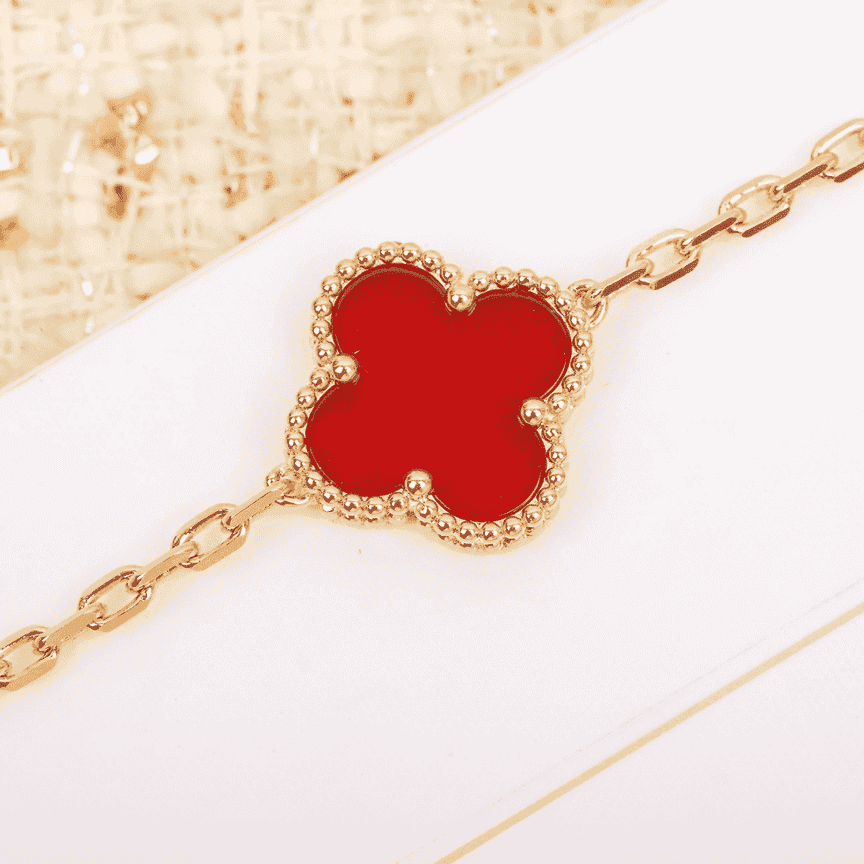 Van Cleef & Arpels VCA alhambra Bracelet Carnelian - Image 6