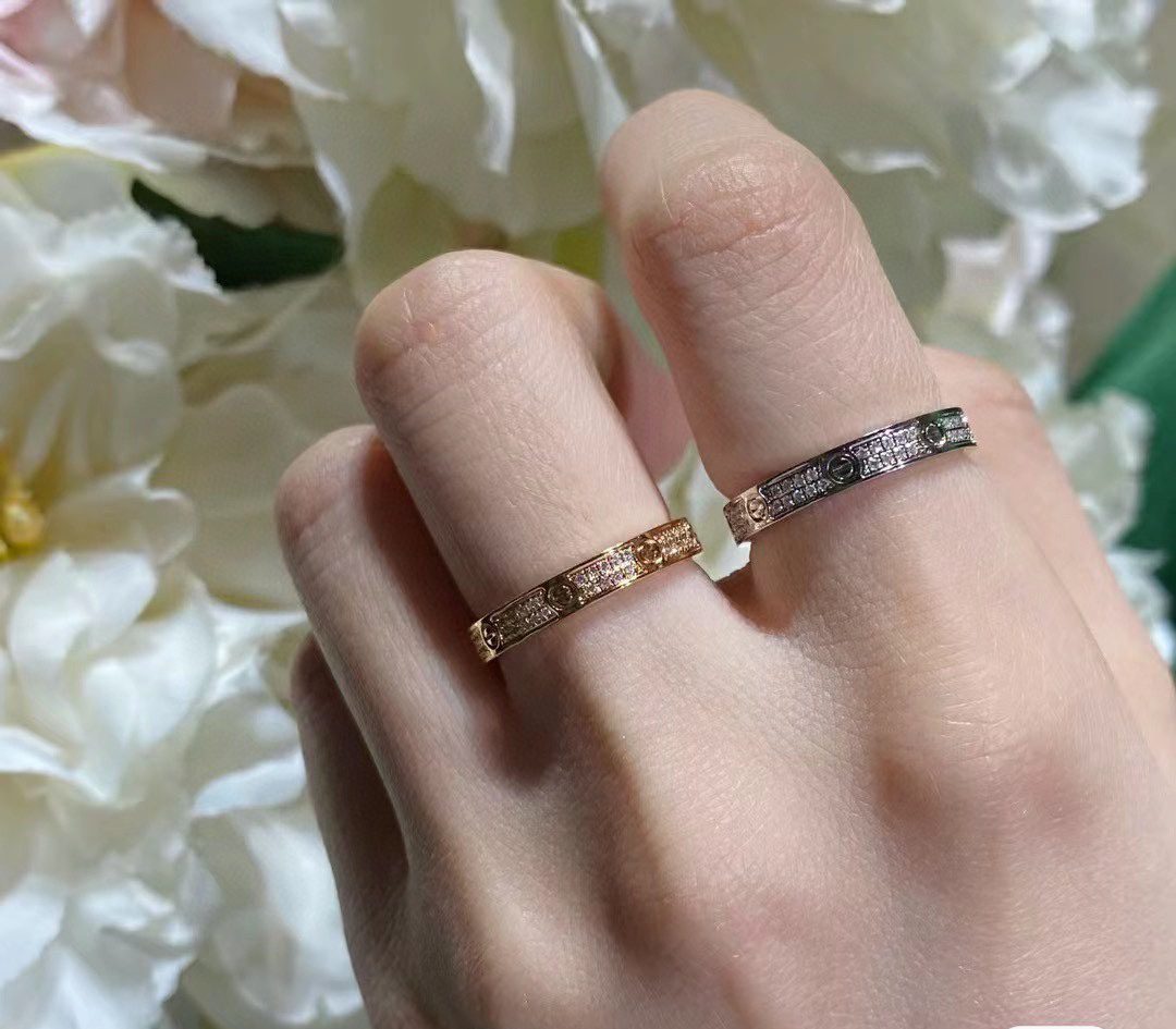Cartier LOVE Rings Mini Model Paved - Image 3