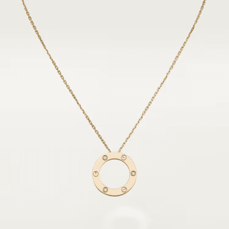Cartier LOVE necklace, pendant, 3 diamonds