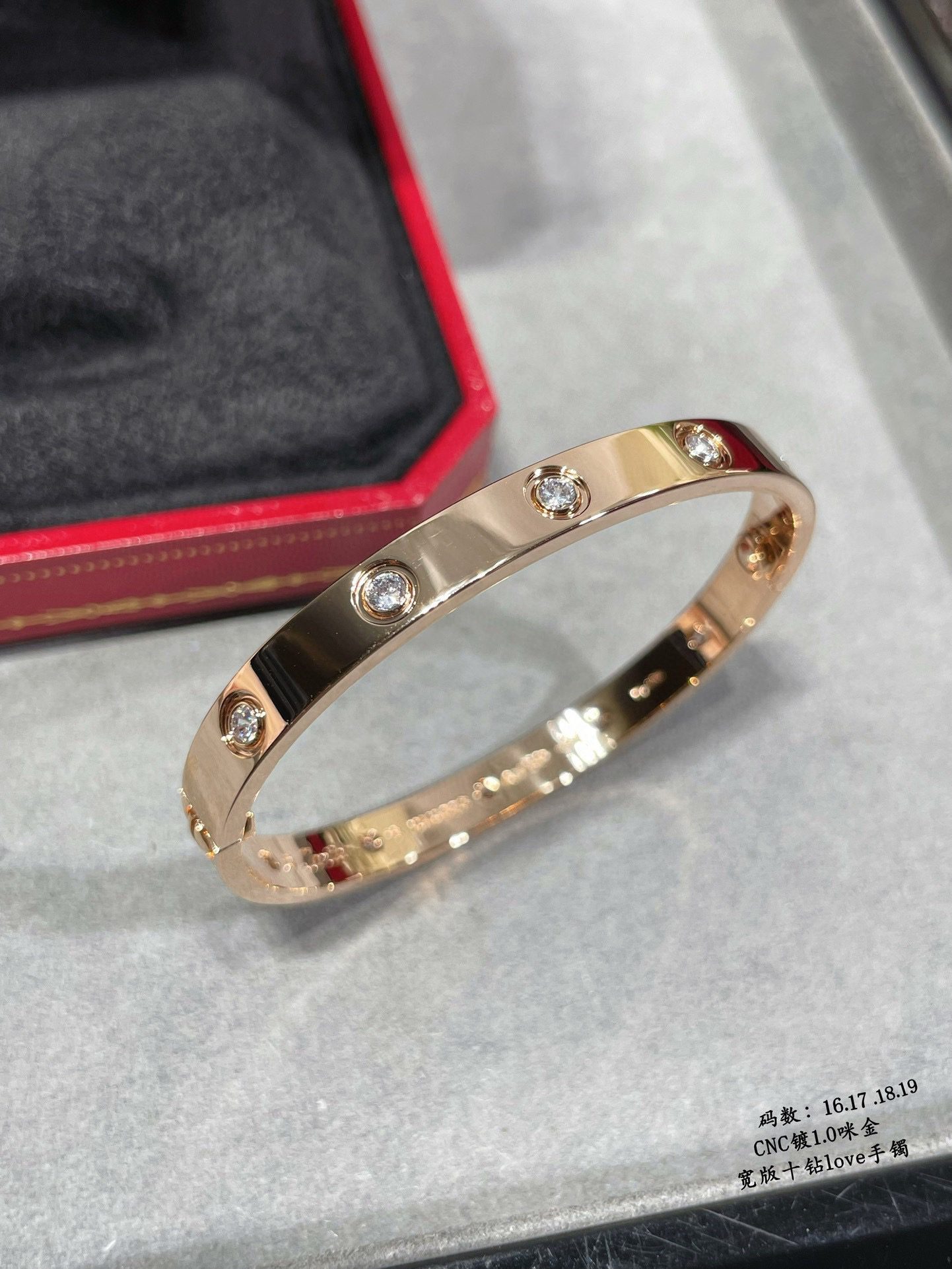Cartier LOVE bracelet, classic model, 10 diamonds - Image 5