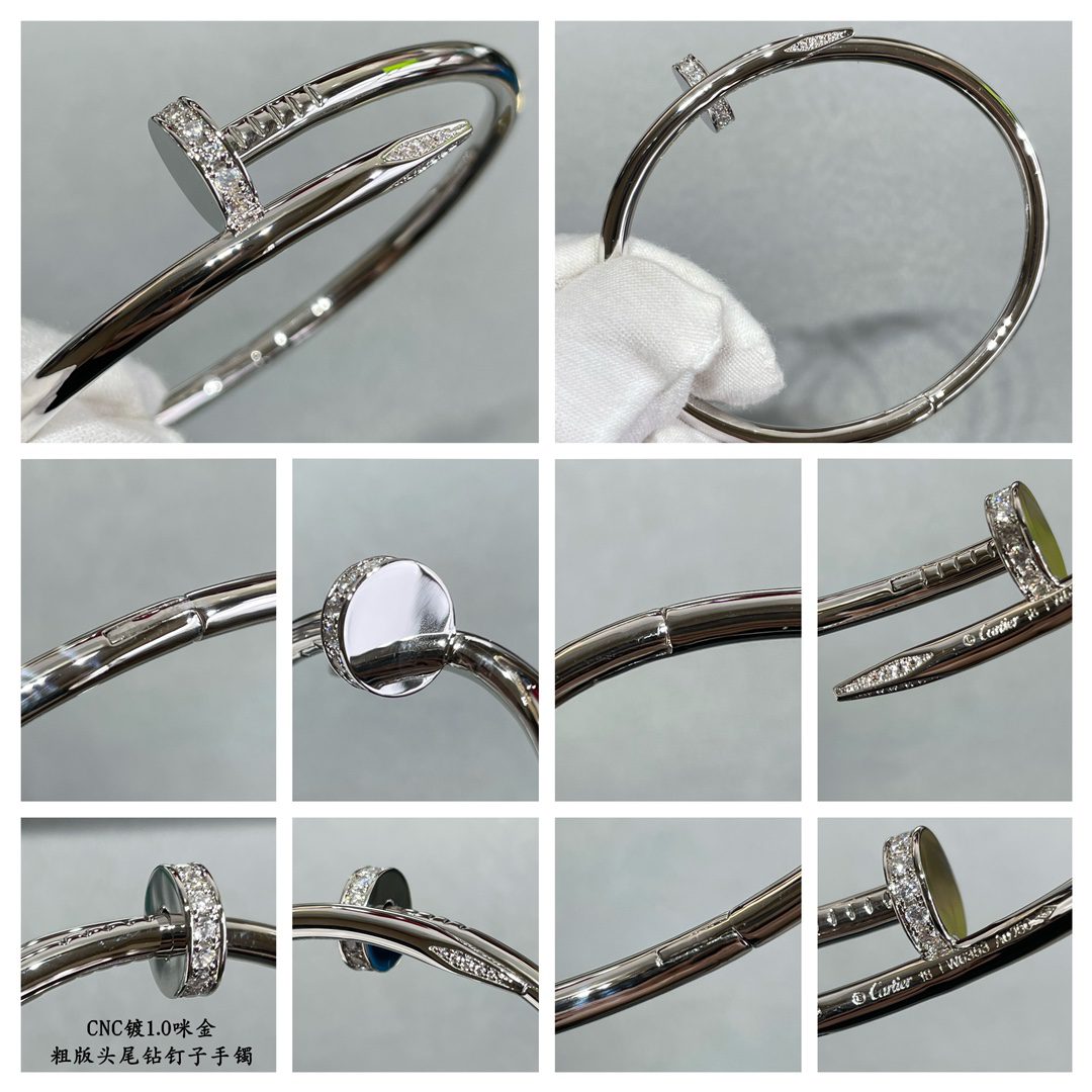 Cartier Juste un Clou bracelet, classic model, diamonds - Image 8