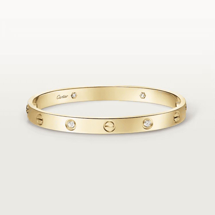 Cartier LOVE bracelet, classic model, 4 diamonds - Image 8