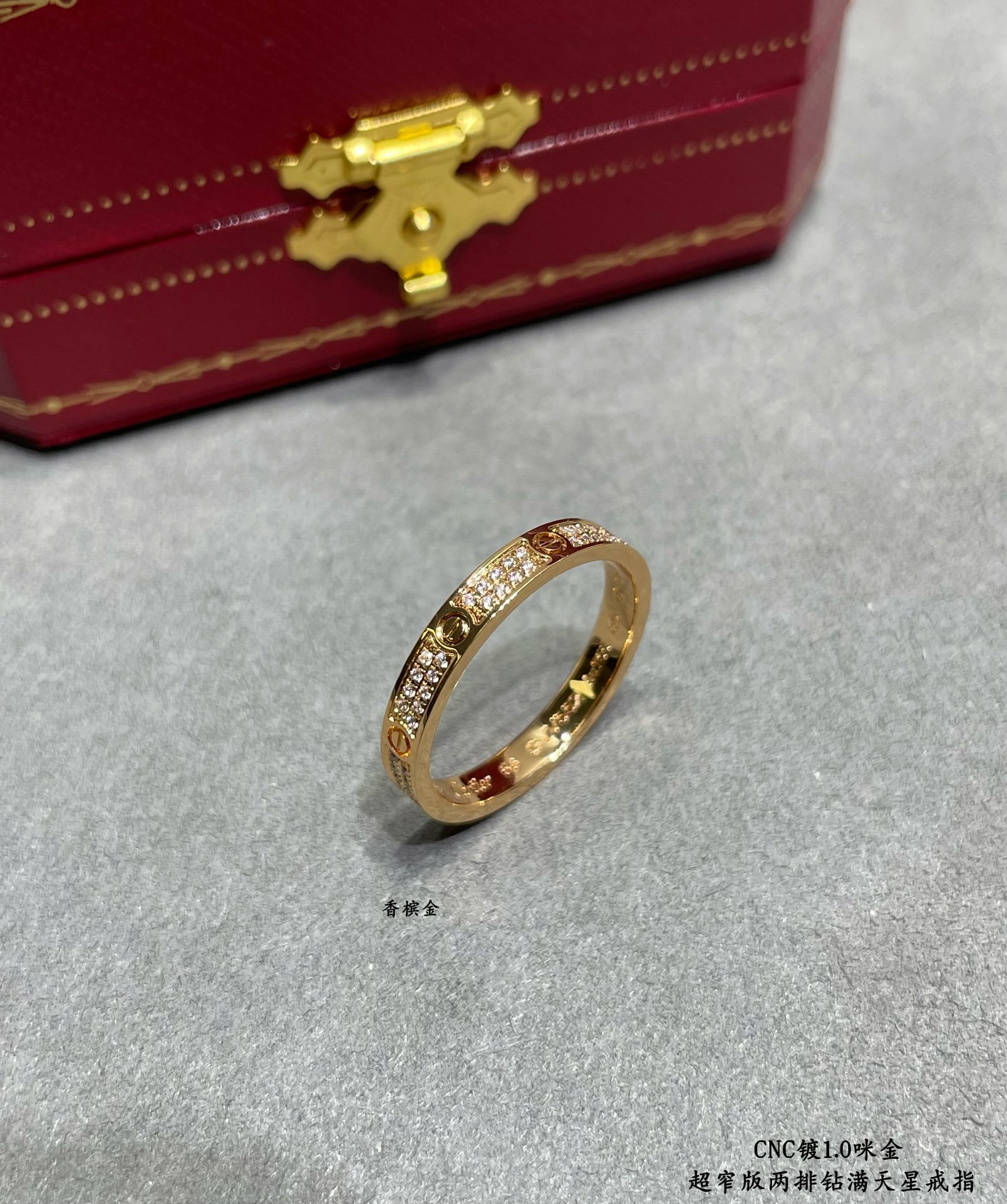 Cartier LOVE ring, mini model, paved - Image 5