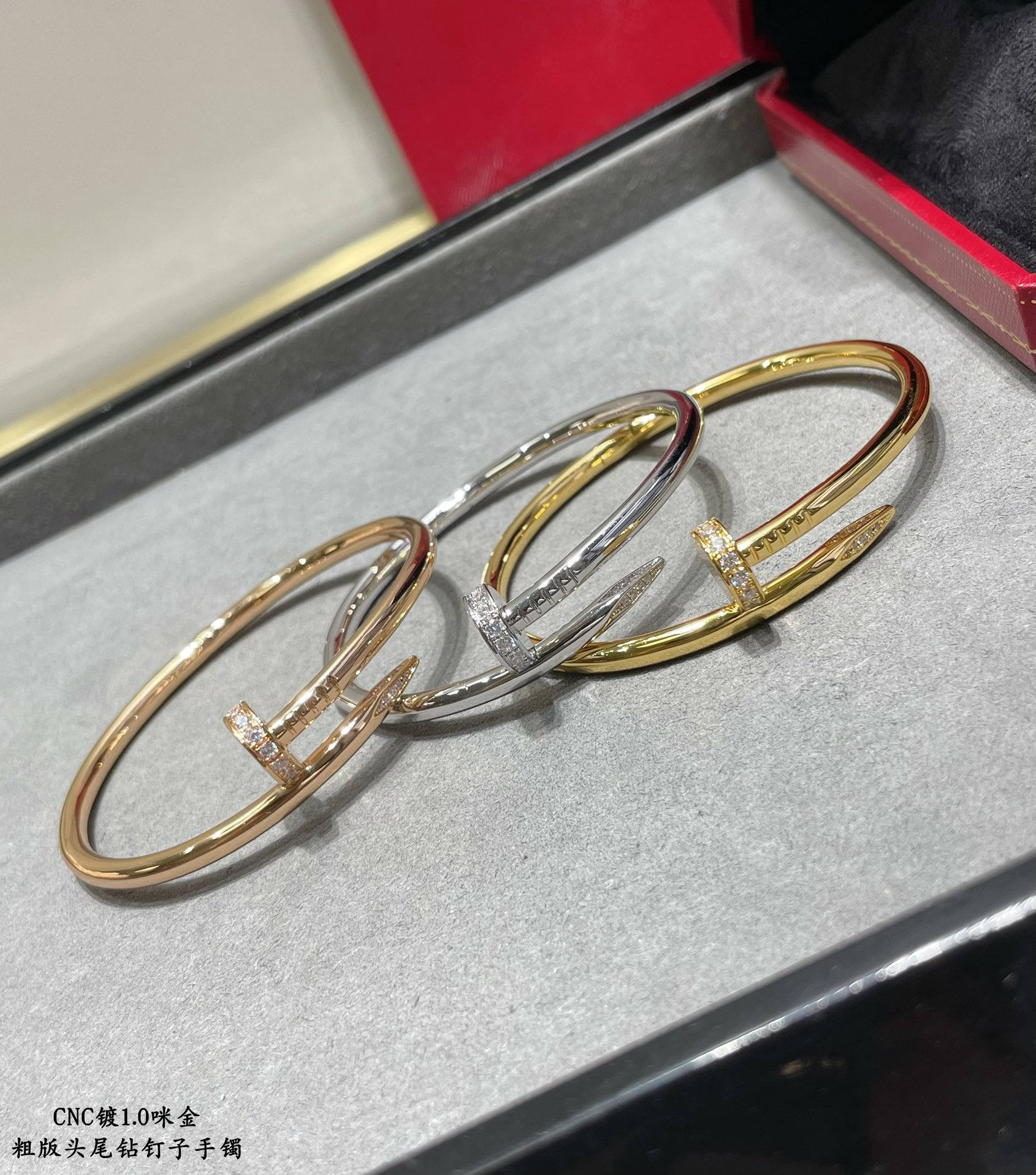 Cartier Juste un Clou bracelet, classic model, diamonds - Image 3