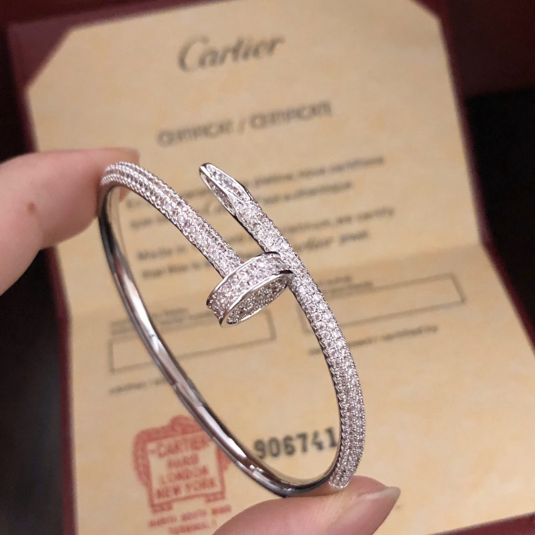 Cartier Juste un Clou bracelet, classic model, half-paved - Image 6