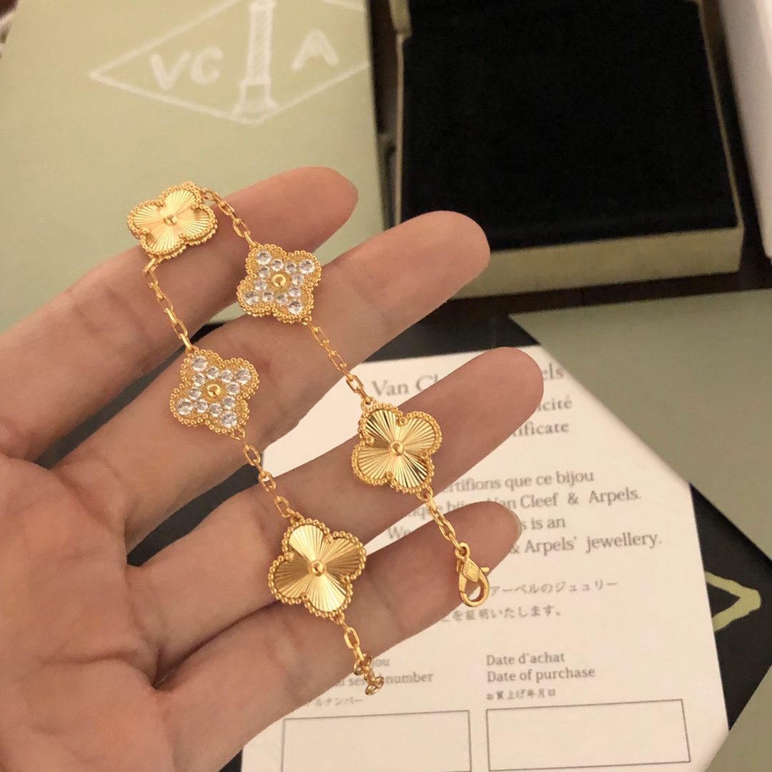 Van Cleef & Arpels Vintage Alhambra bracelet, 5 motifs 3 - Image 3