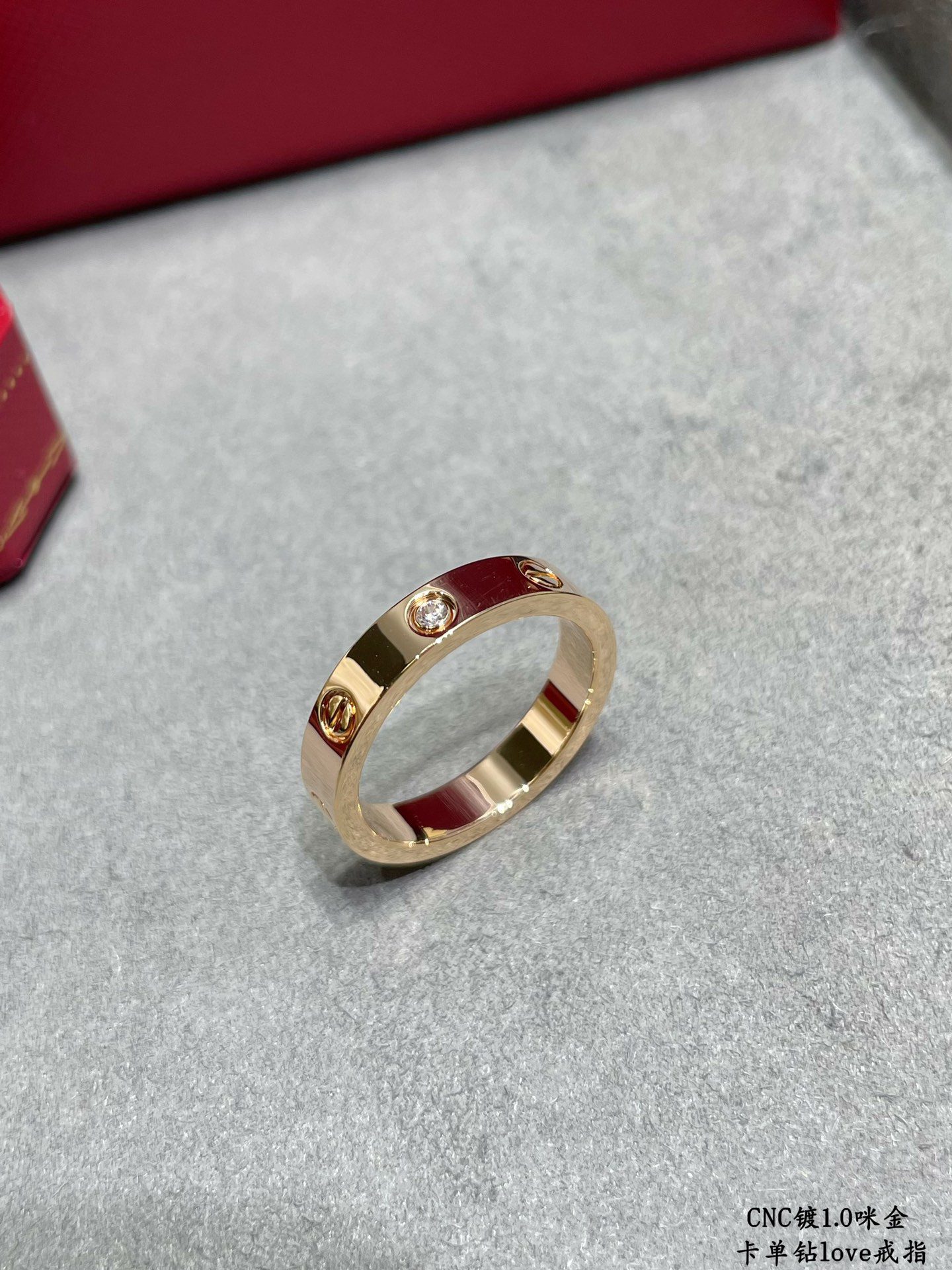 Cartier LOVE ring, small model, 1 diamond - Image 4