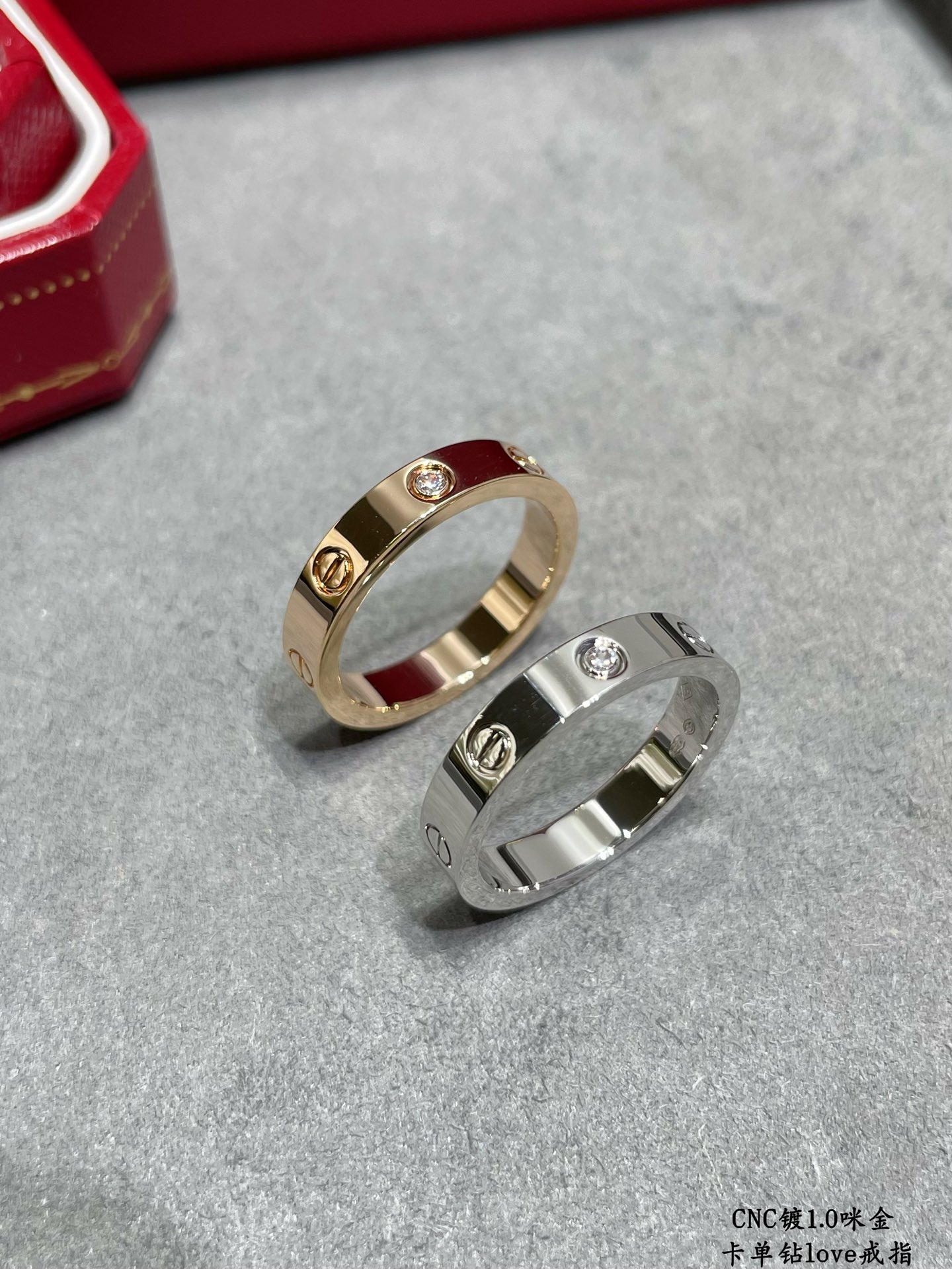 Cartier LOVE ring, small model, 1 diamond - Image 3