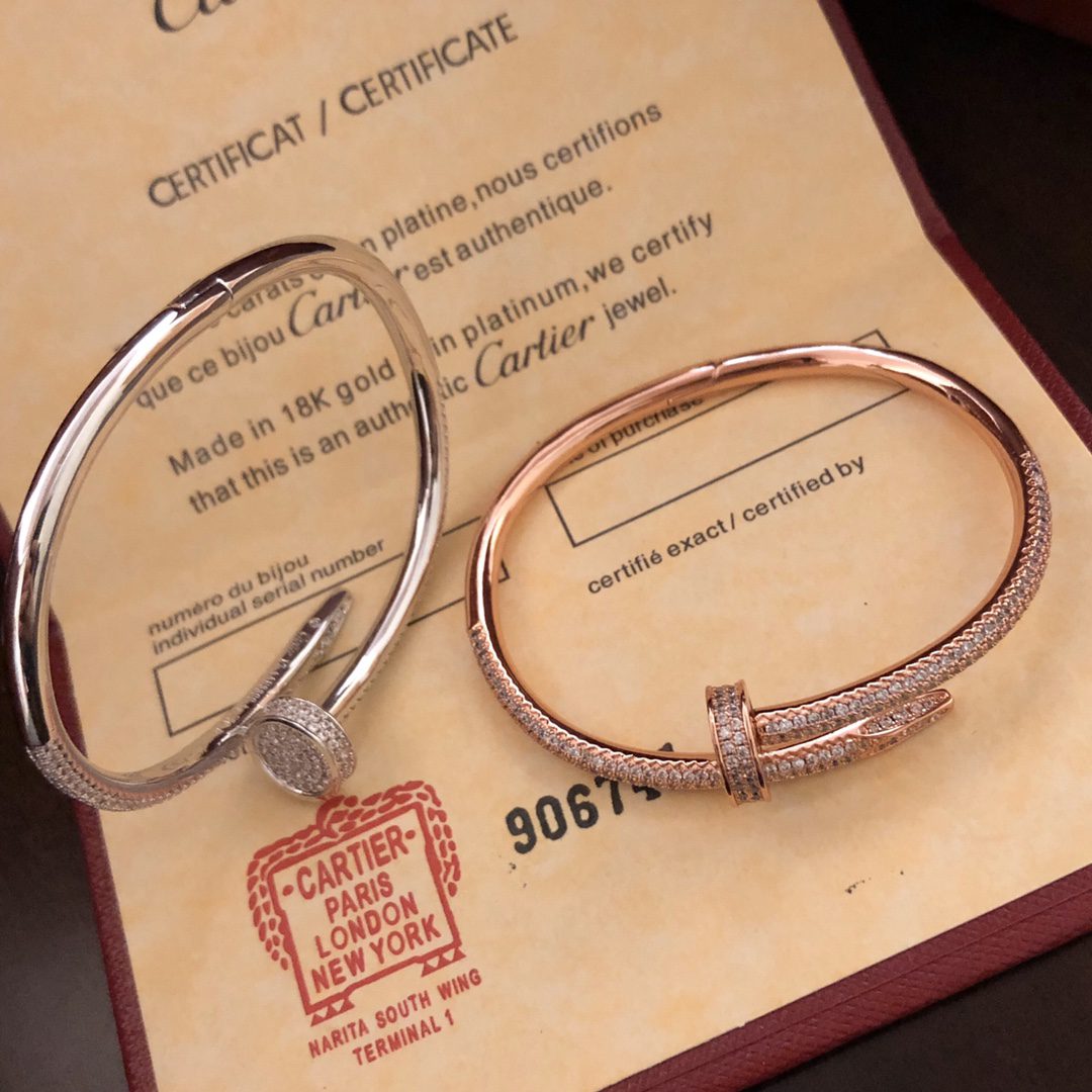 Cartier Juste un Clou bracelet, classic model, half-paved - Image 8