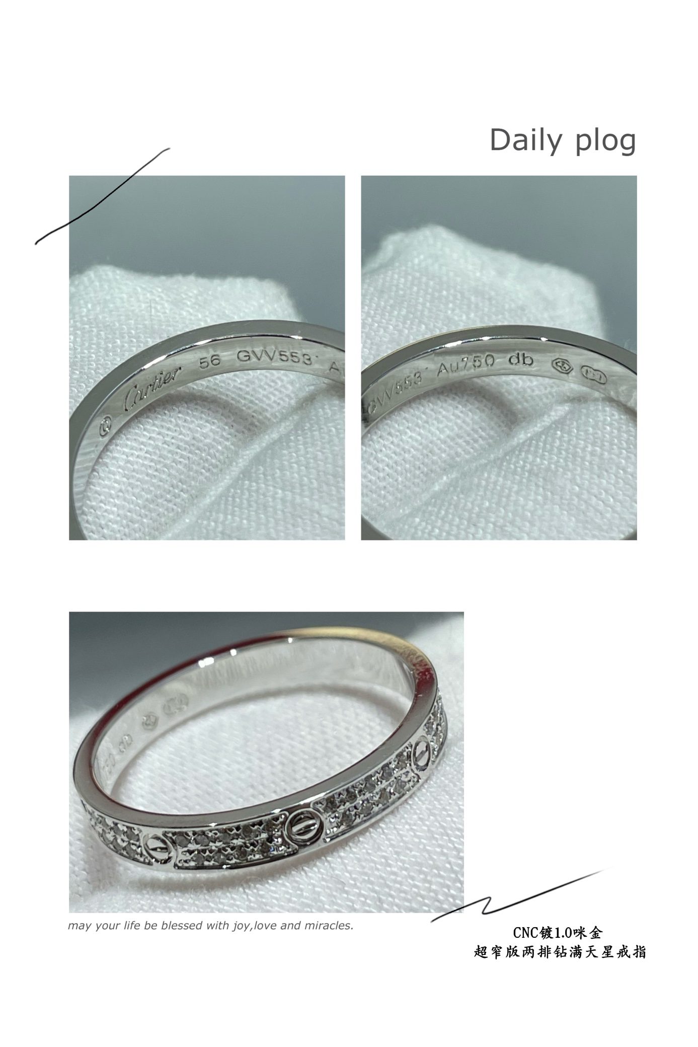 Cartier LOVE ring, mini model, paved - Image 6
