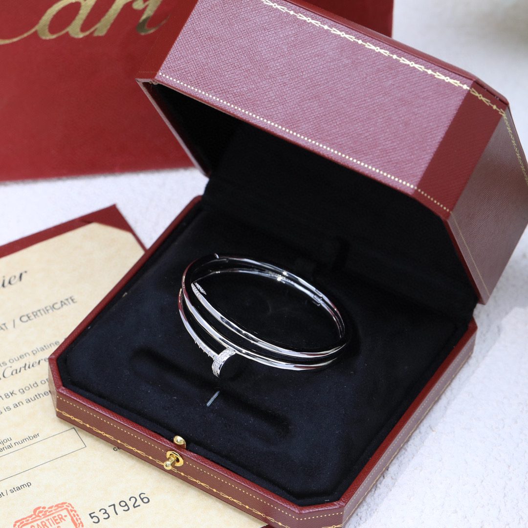 Cartier Juste un Clou bracelet, double, half-paved - Image 4