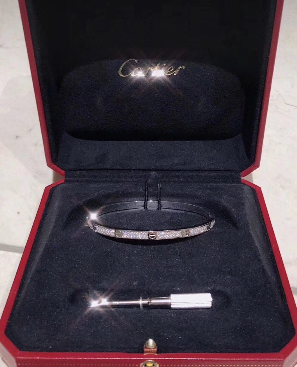 Cartier LOVE bracelet, small model, paved - Image 7