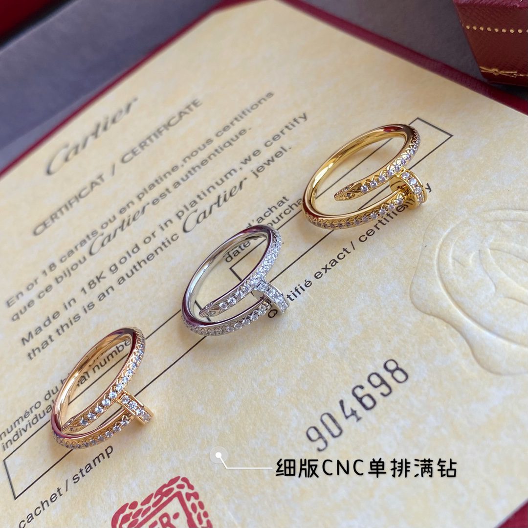 Cartier Juste un Clou ring, small model, half-paved - Image 2