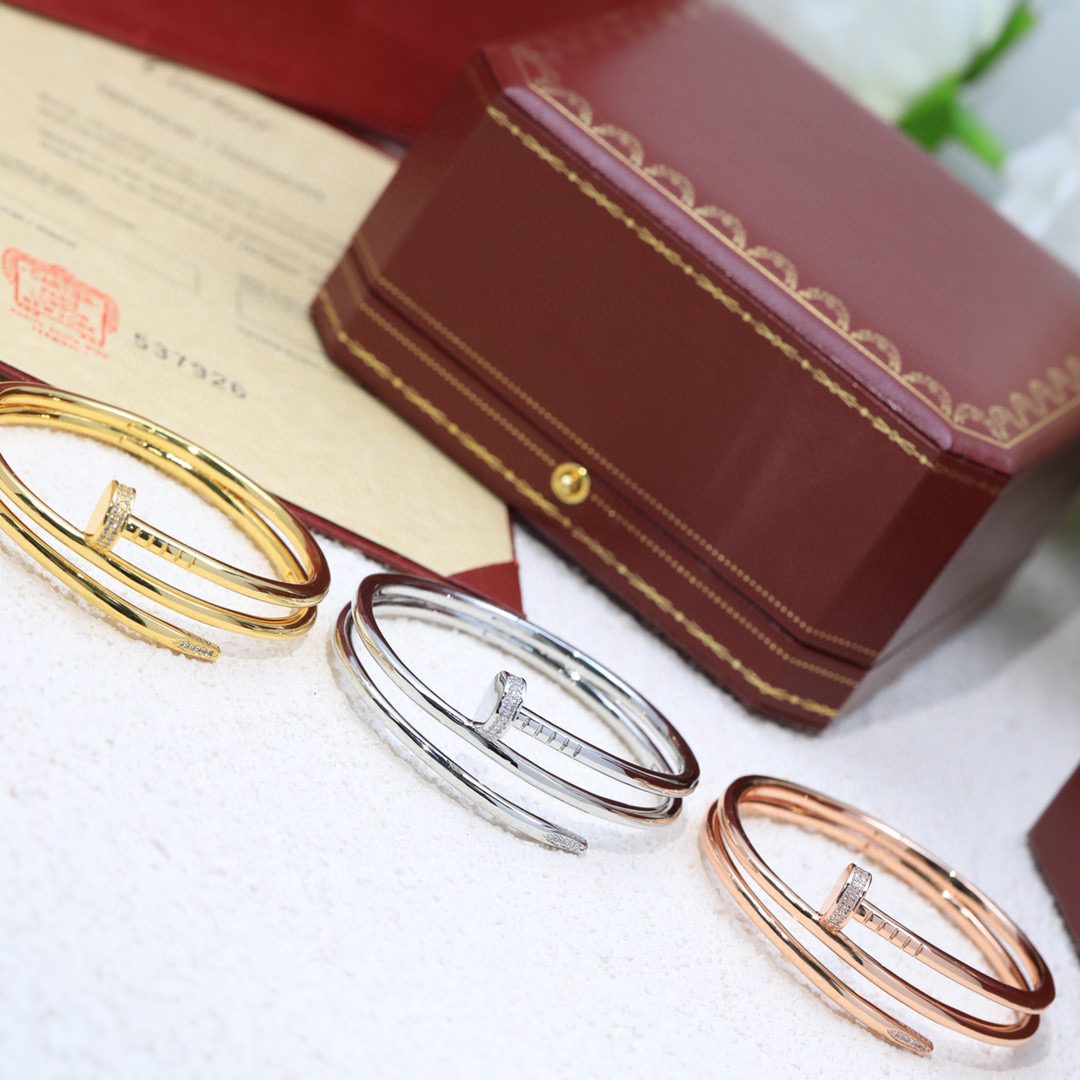 Cartier Juste un Clou bracelet, double, half-paved - Image 5