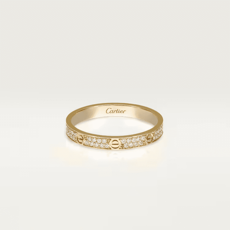 Cartier LOVE ring, mini model, paved - Image 9