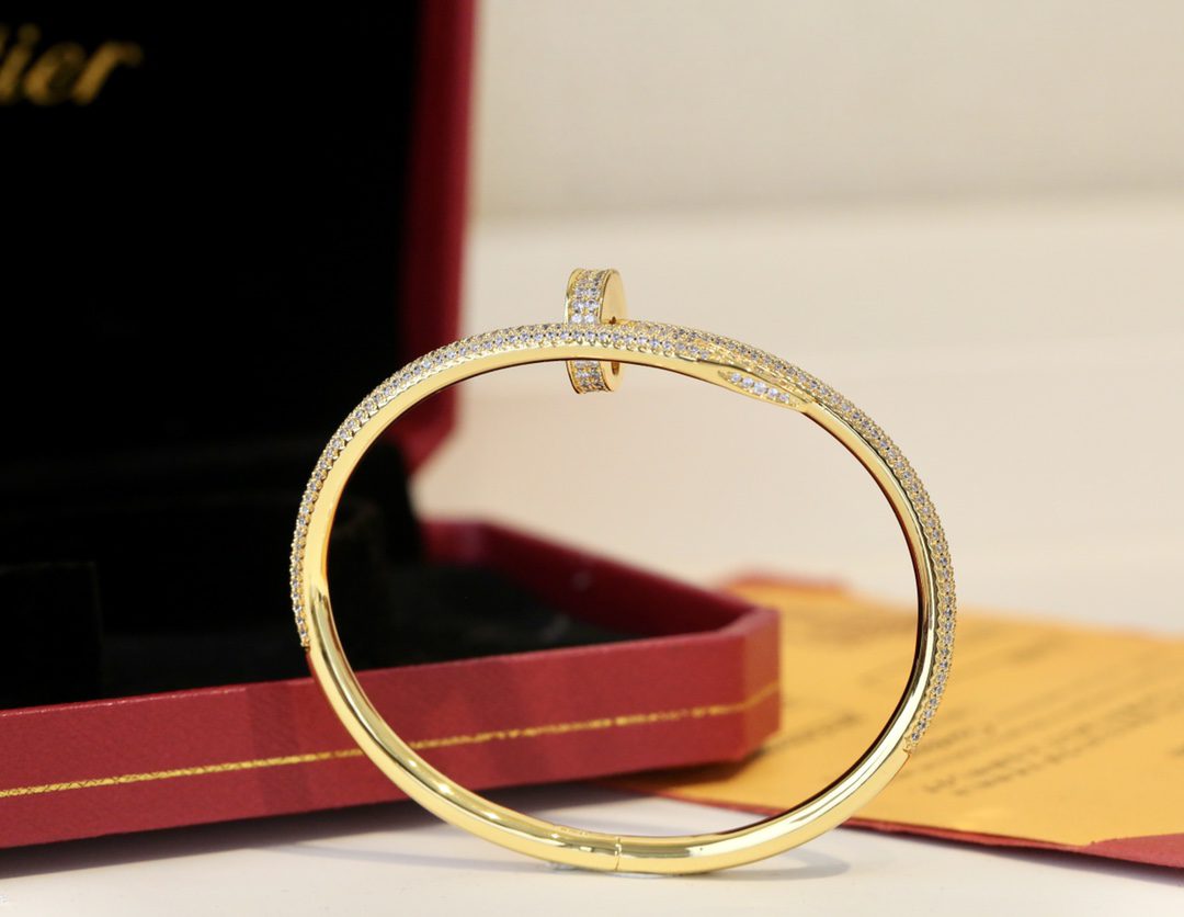 Cartier Juste un Clou bracelet, classic model, half-paved - Image 12
