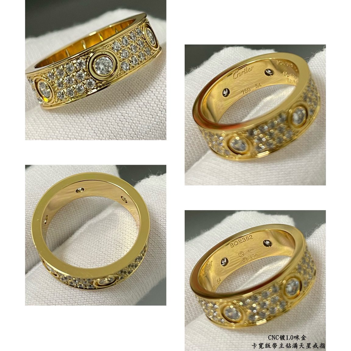 Cartier LOVE ring, classic model, paved, 6 diamonds - Image 7