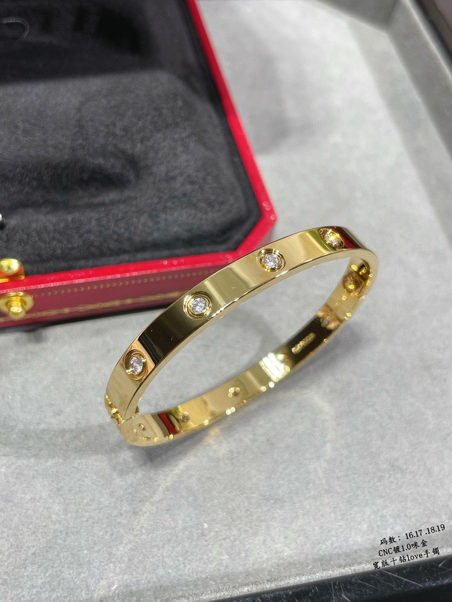 Cartier LOVE bracelet, classic model, 10 diamonds - Image 6