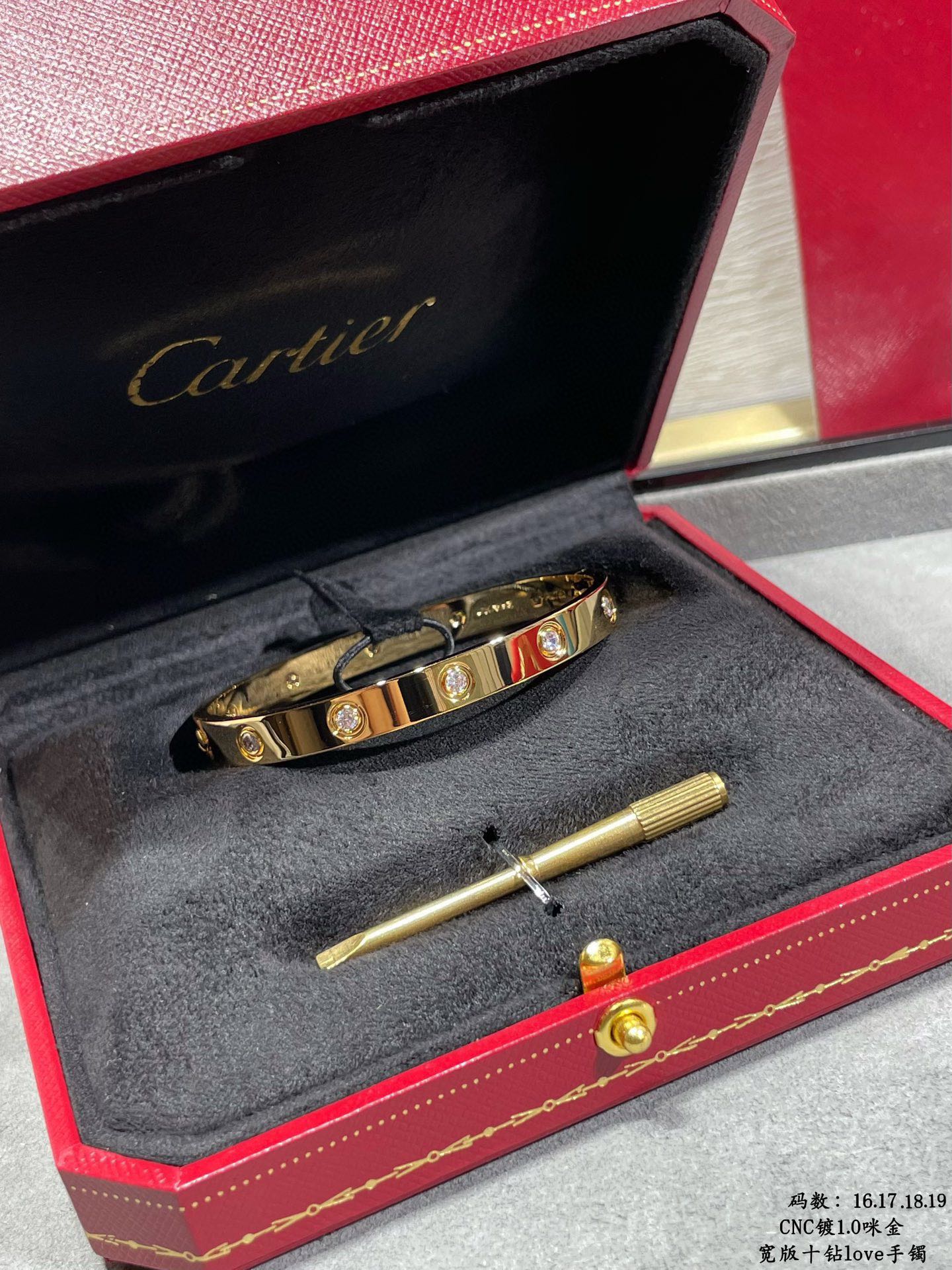 Cartier LOVE bracelet, classic model, 10 diamonds - Image 9