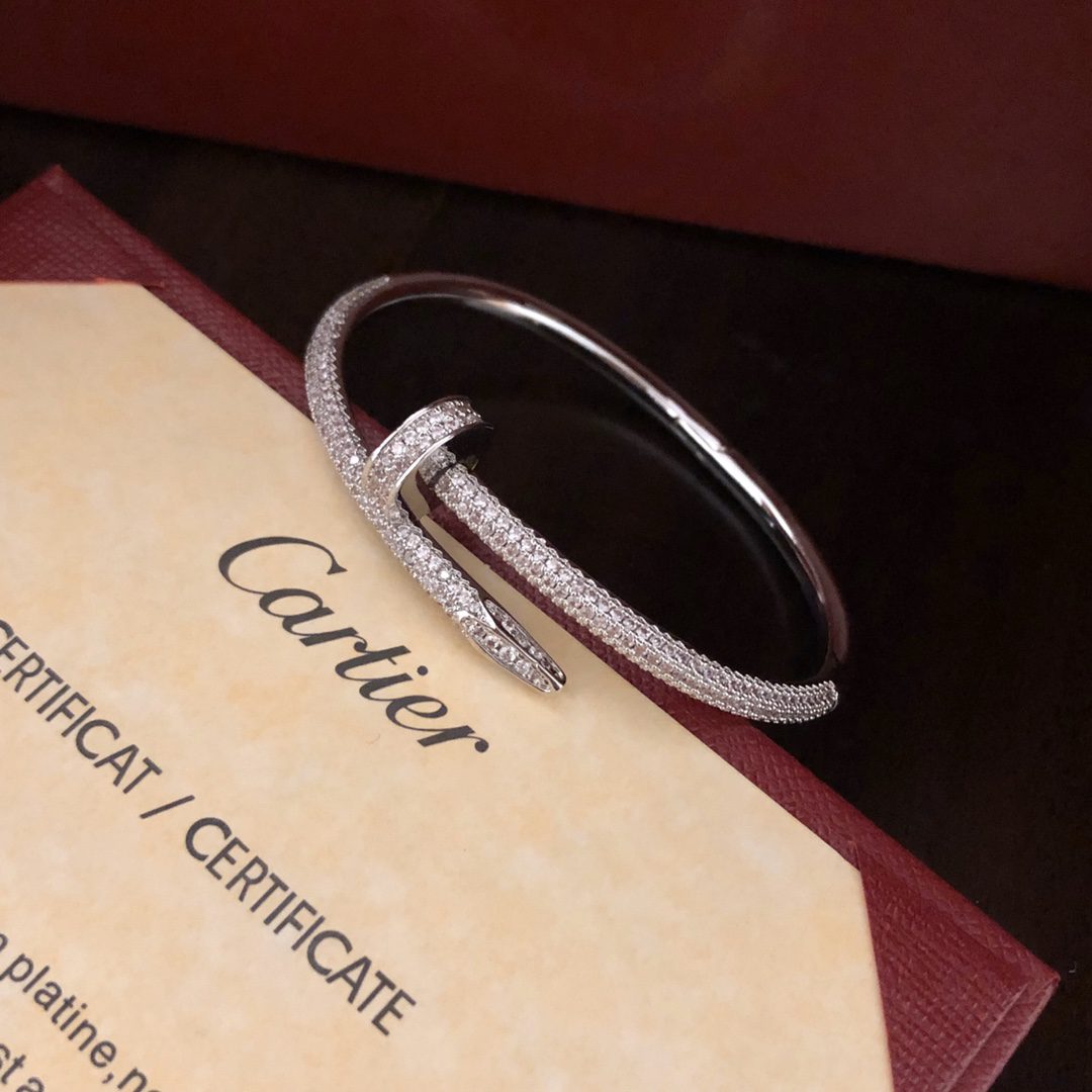 Cartier Juste un Clou bracelet, classic model, half-paved - Image 5