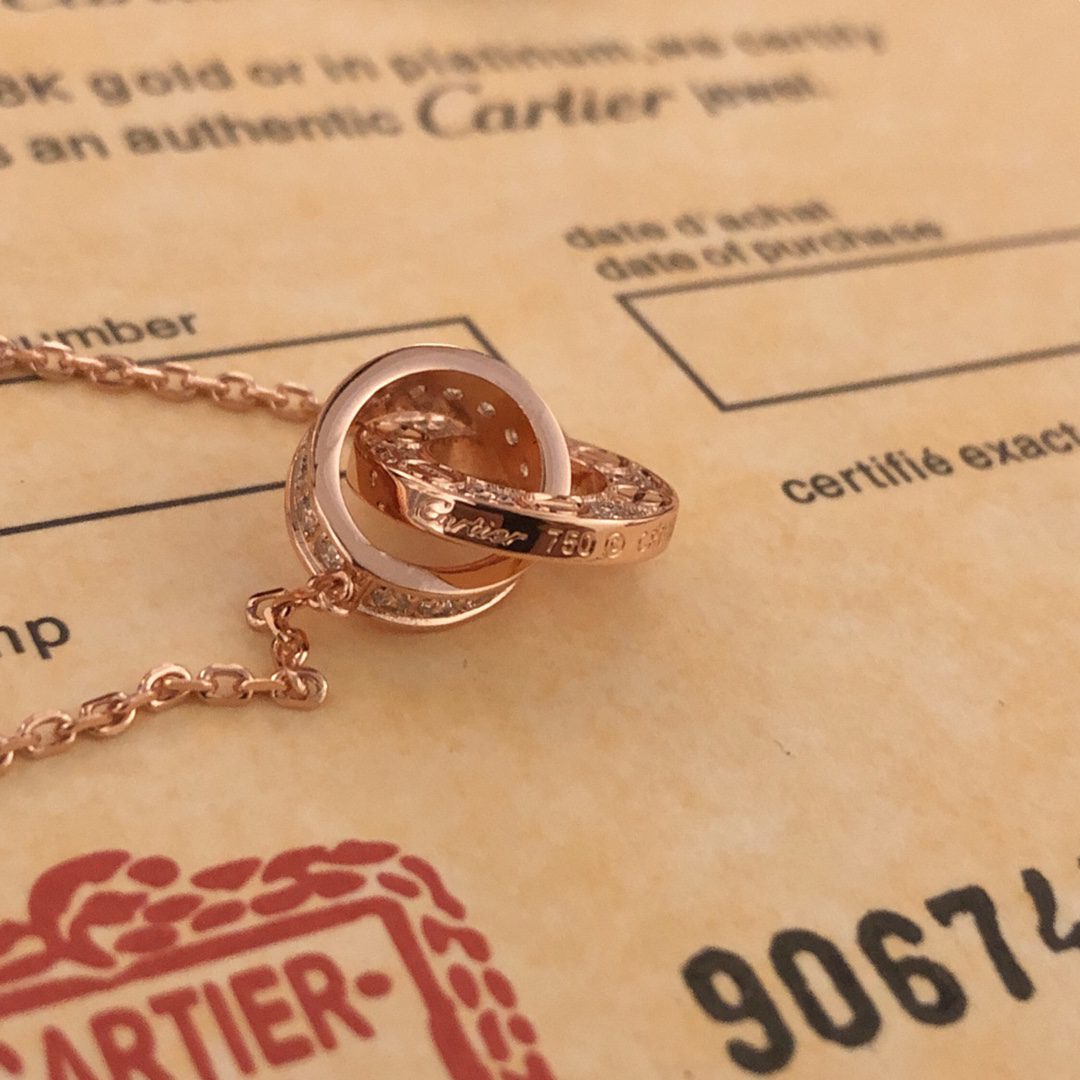 Cartier LOVE necklace, pendant, paved 2 - Image 8