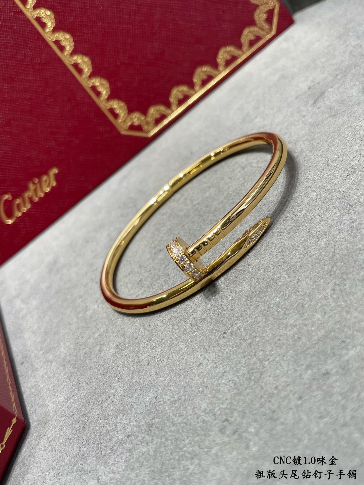 Cartier Juste un Clou bracelet, classic model, diamonds - Image 5