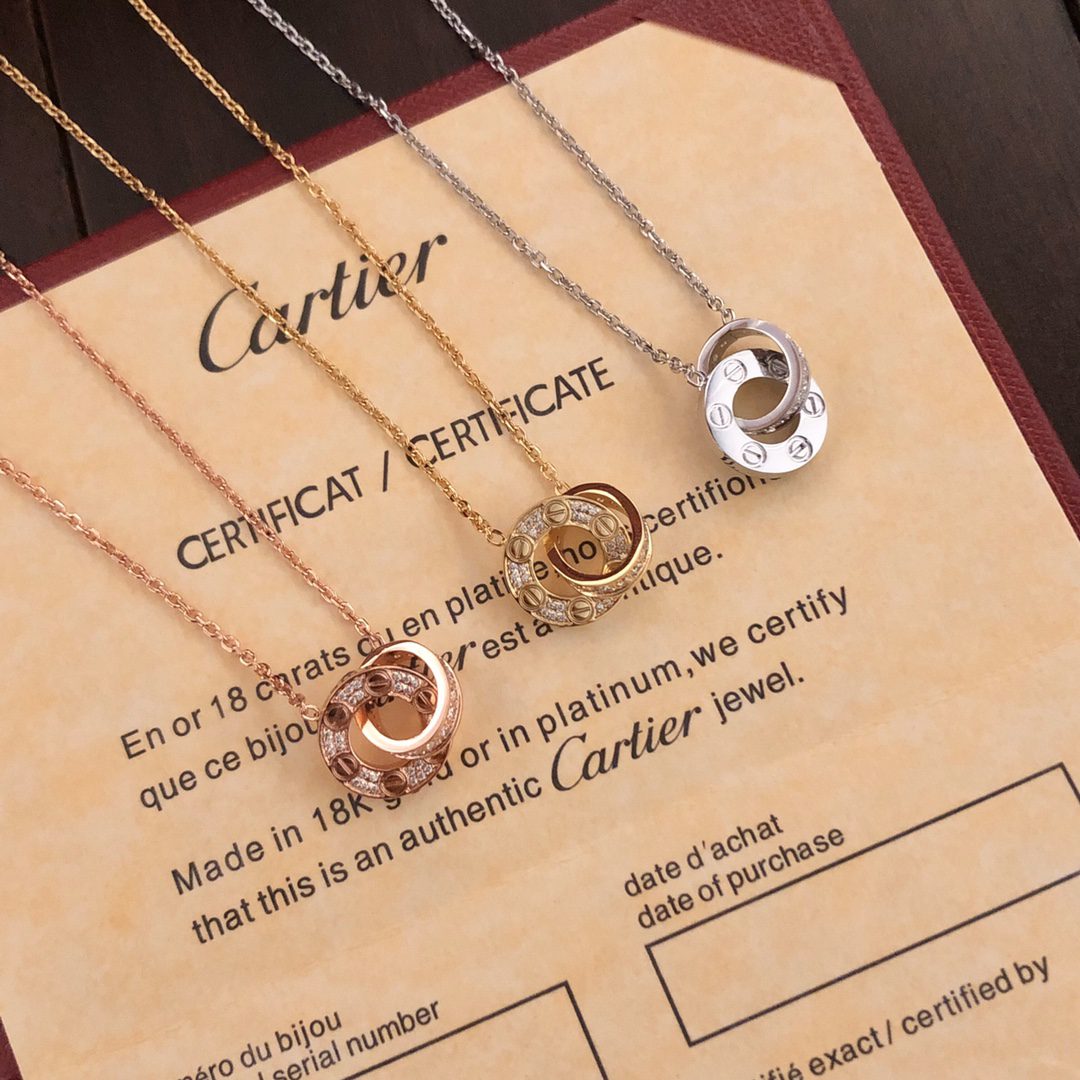 Cartier LOVE necklace, pendant, paved 2 - Image 7