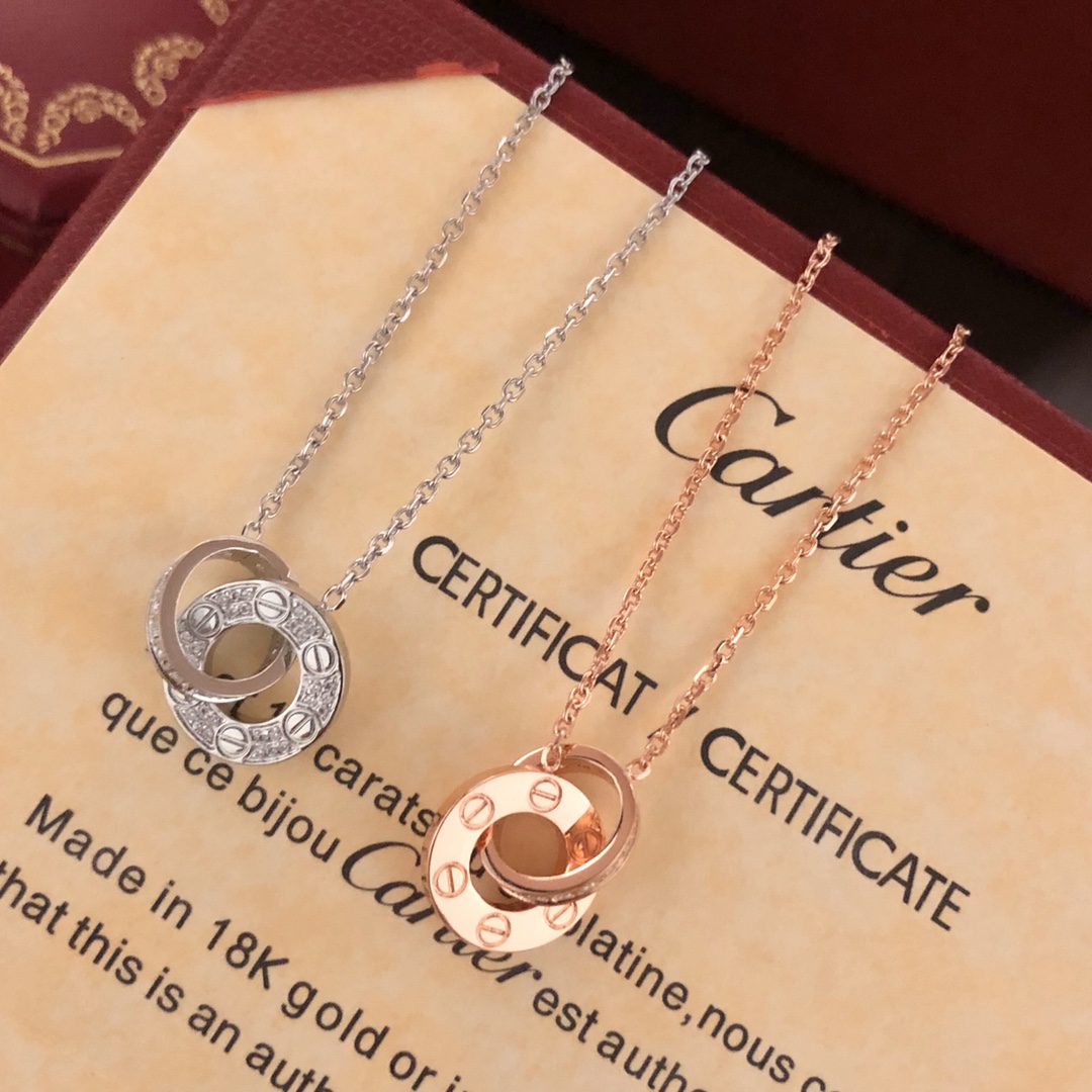 Cartier LOVE necklace, pendant, paved 2 - Image 5
