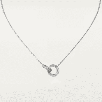 Cartier LOVE necklace, pendant, paved 2