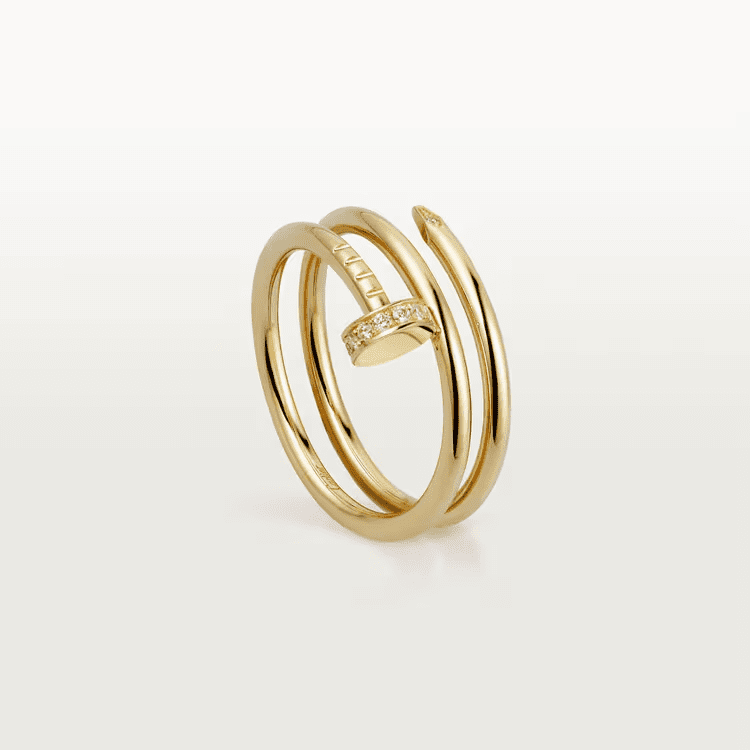 Cartier Juste un Clou ring, double, diamonds