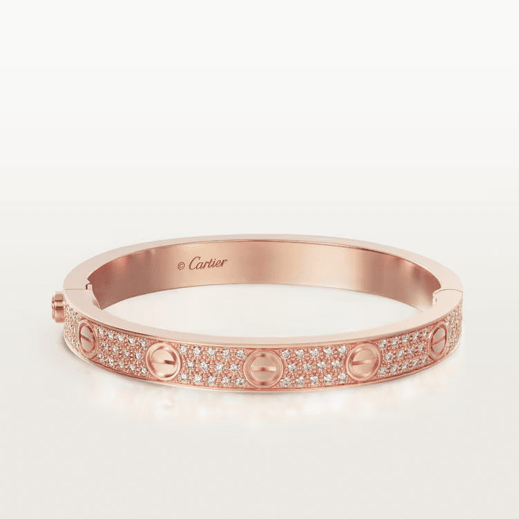 Cartier LOVE bracelet, classic model, paved, ceramic - Image 9