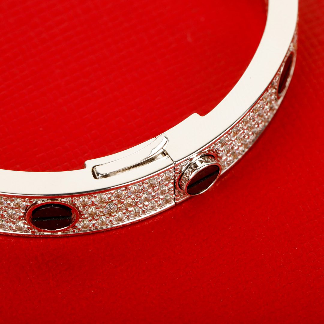 Cartier LOVE bracelet, classic model, paved, ceramic - Image 4