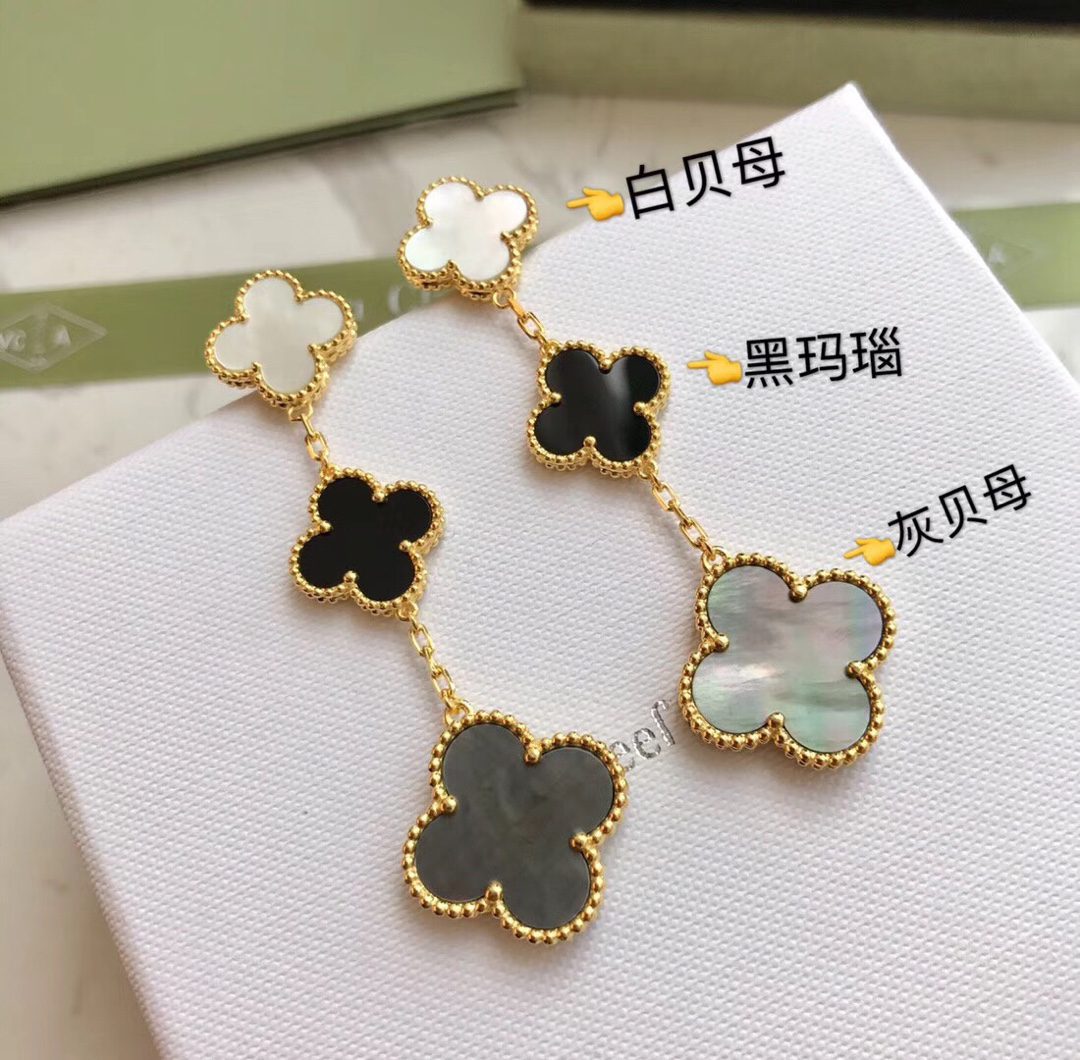 Van Cleef & Arpels Magic Alhambra earrings, 3 motifs 2 - Image 3