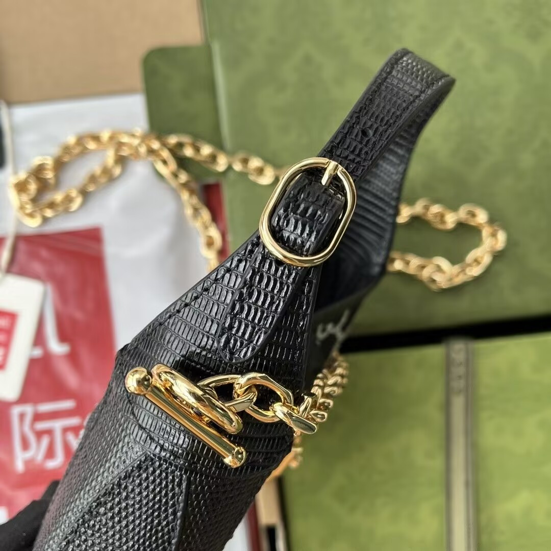 Gucci Jackie 1961 mini lizard shoulder bag 19x13x3cm - Image 9