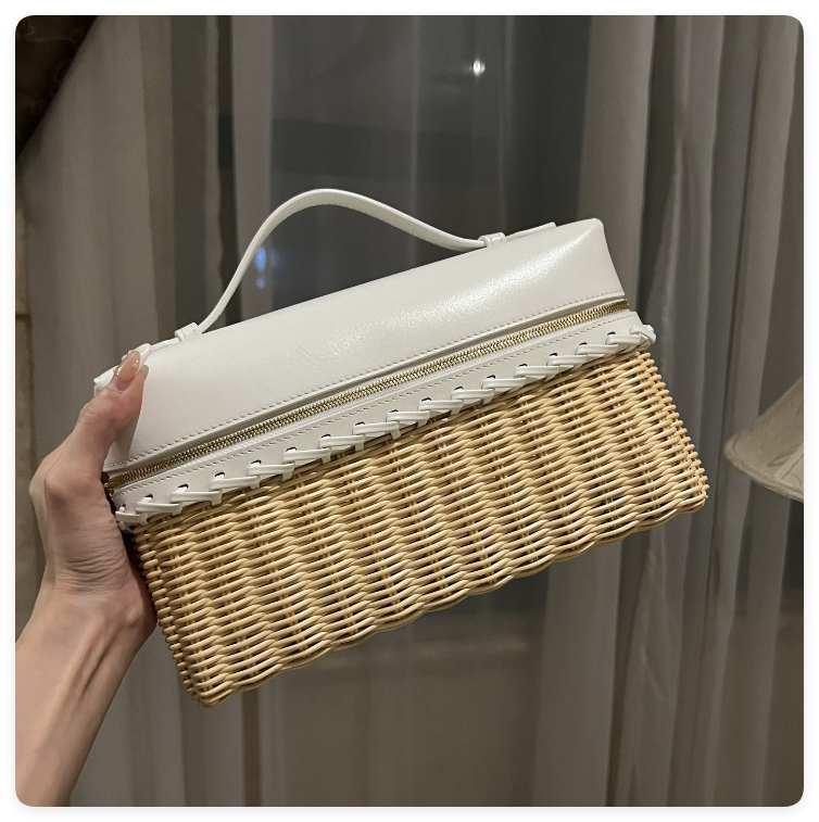 Loro Piana Extra Pocket L27 Wicker Bag FAN4043 (27*16*10cm) - Image 3