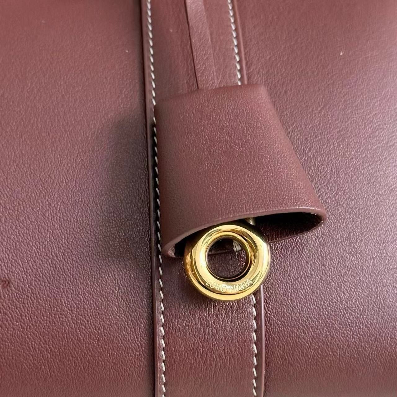Loro Piana Loom Bag L25 Smooth Calfskin 25x18x12.5cm - Image 7