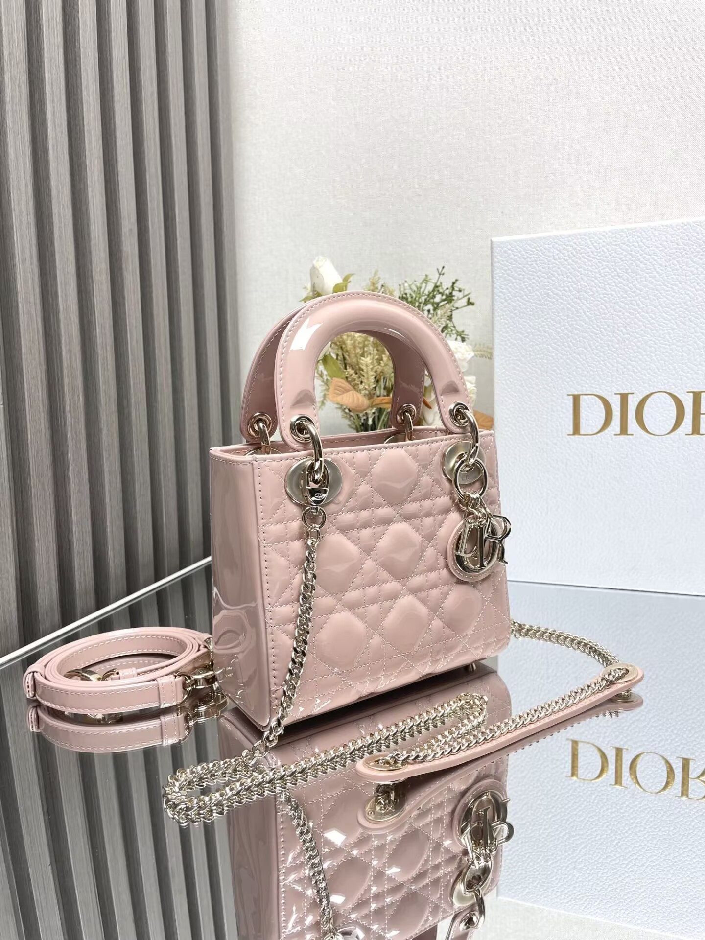 MINI LADY DIOR DIORAMOUR BAG 17x15x7cm - Image 5
