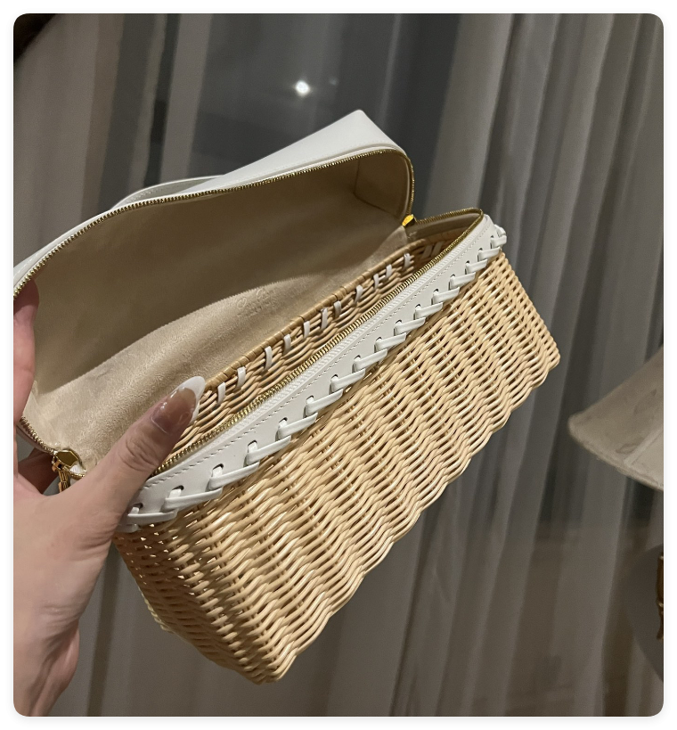 Loro Piana Extra Pocket L27 Wicker Bag FAN4043 (27*16*10cm) - Image 5