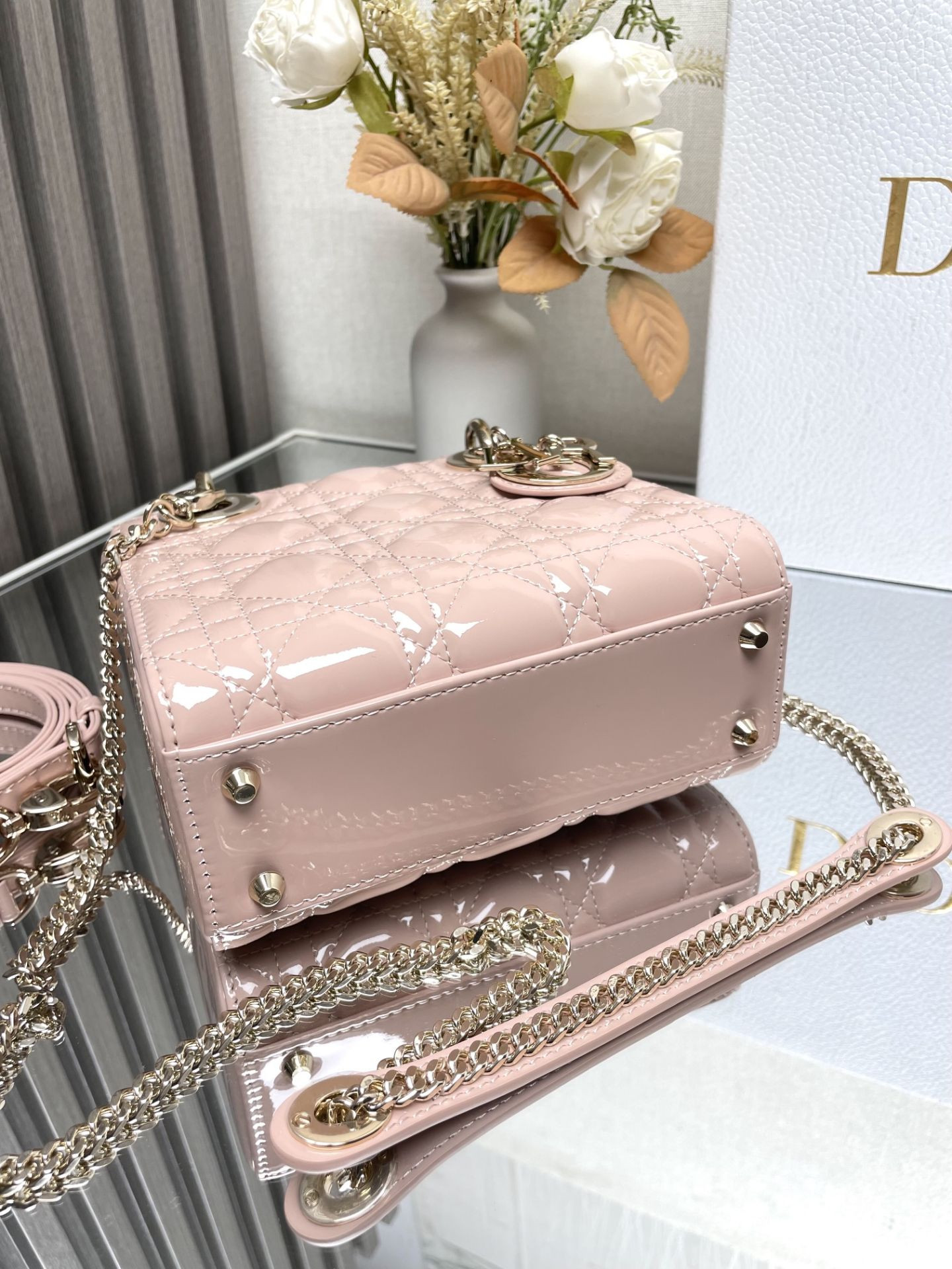 MINI LADY DIOR DIORAMOUR BAG 17x15x7cm - Image 4