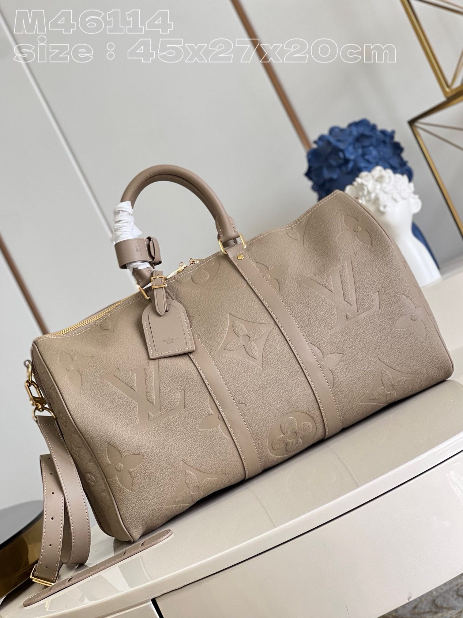 LV KEEPALL Bandoulière 45 Travel Bag M46114 27x20x45cm - Image 5
