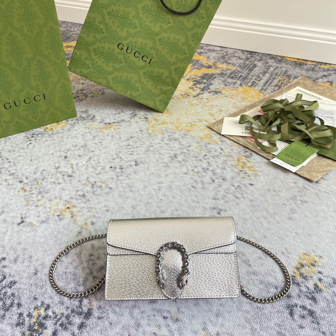 GUCCI Dionysus super mini bag Silver