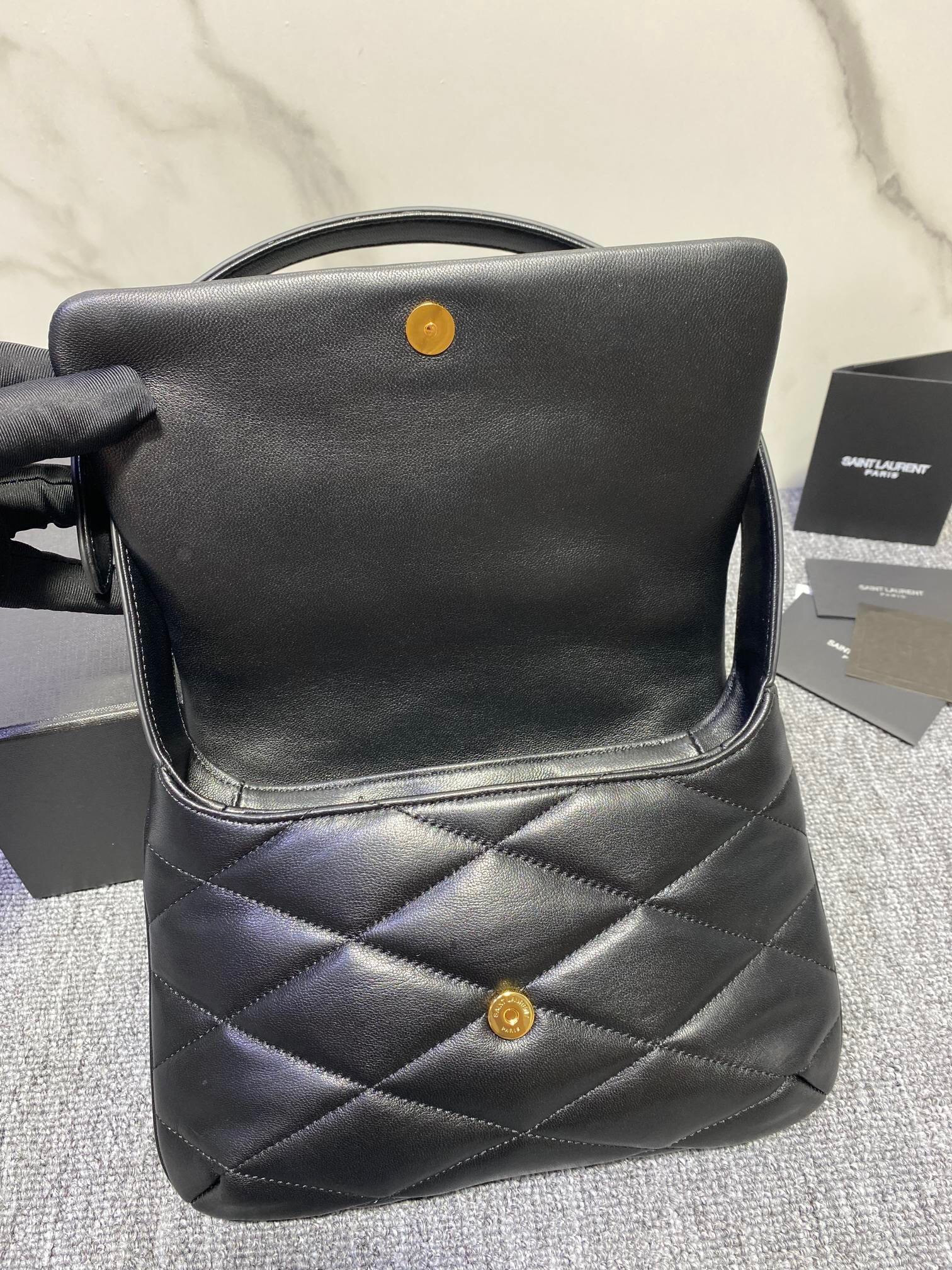 SAINT LAURENT LE 57 HOBO BAG IN QUILTED LAMBSKIN(24*18*5.5 CM)) - Image 2